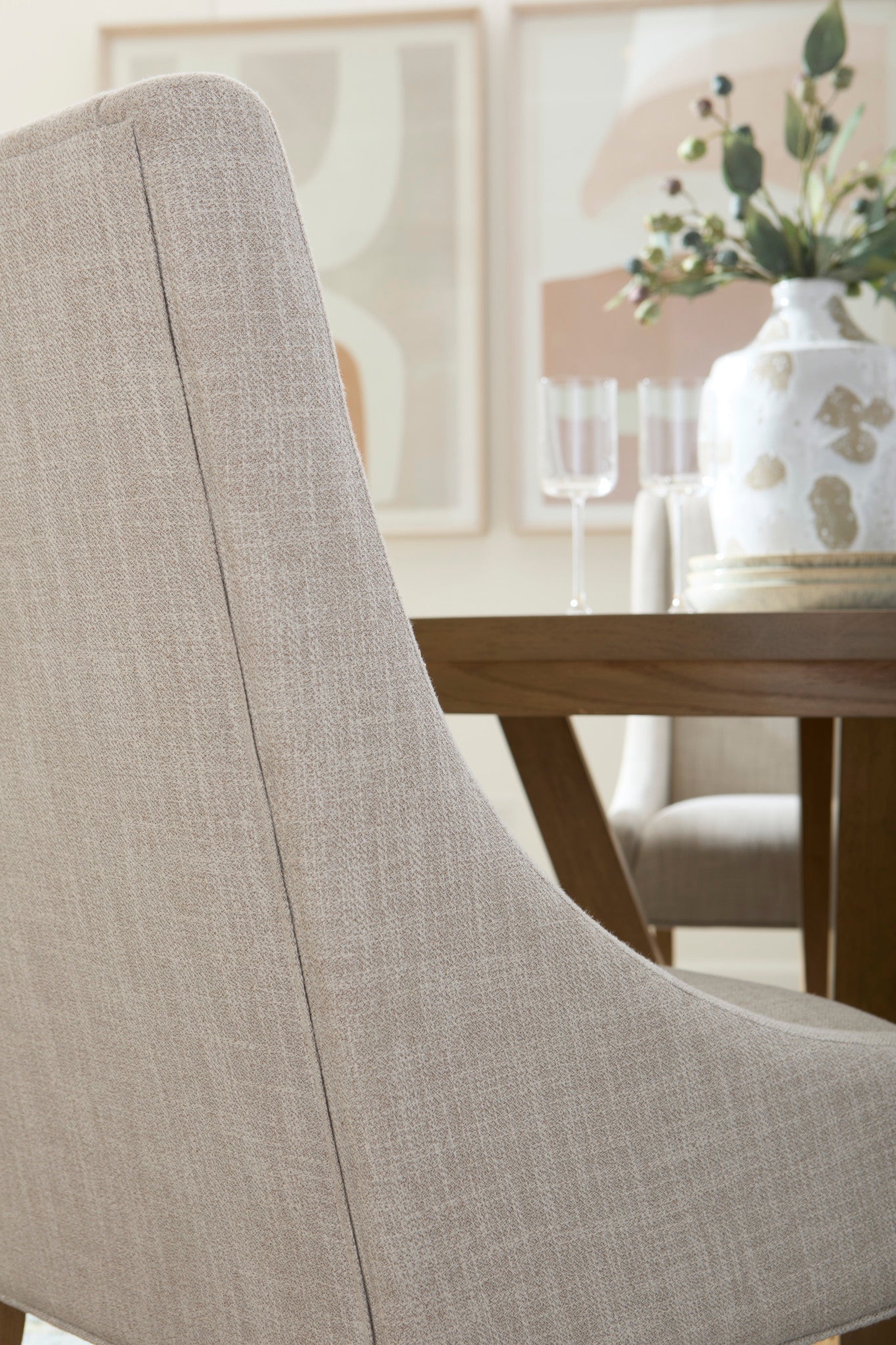 Lattice Fabric Upholstered Dining Chair 3 Lattice Fabric Upholstered Dining Chair