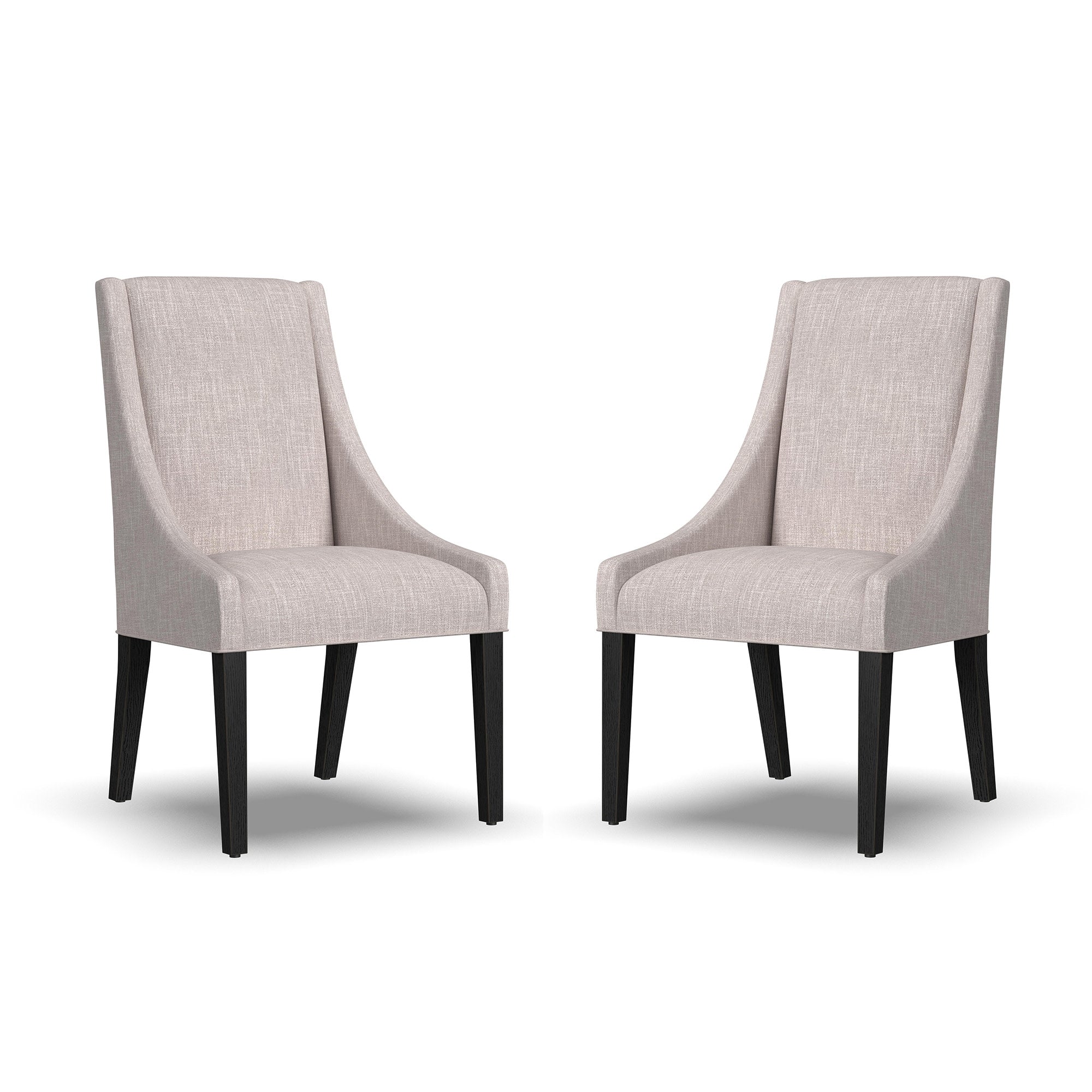 Lattice Pair of Upholstered Dining Chairs