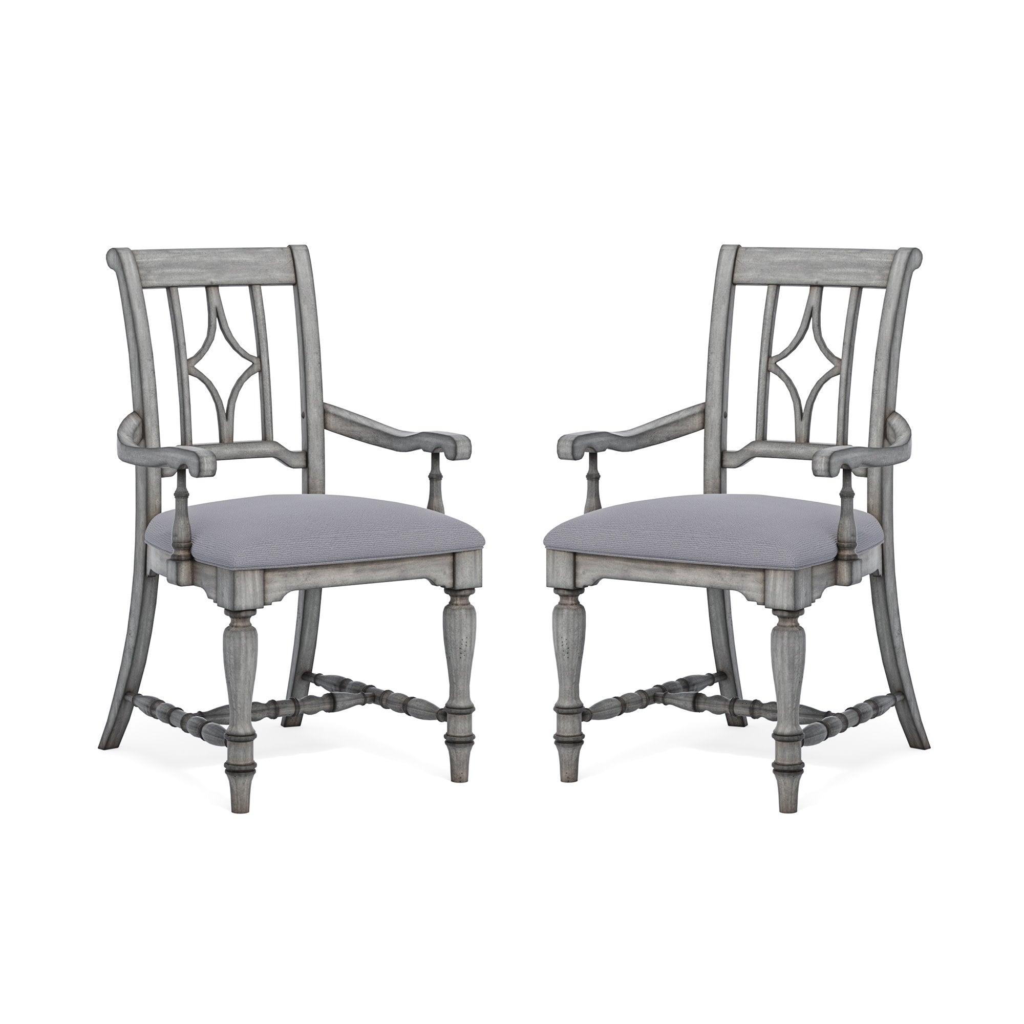 Plymouth Gray Pair of Dining Chairs
