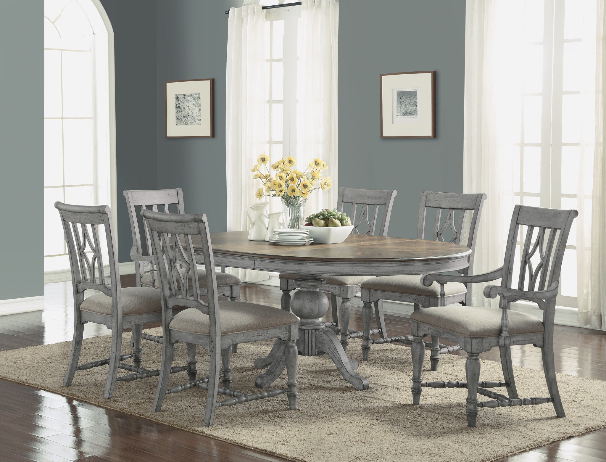 Plymouth Gray Pair of Dining Chairs 7 Plymouth Gray Pair of Dining Chairs