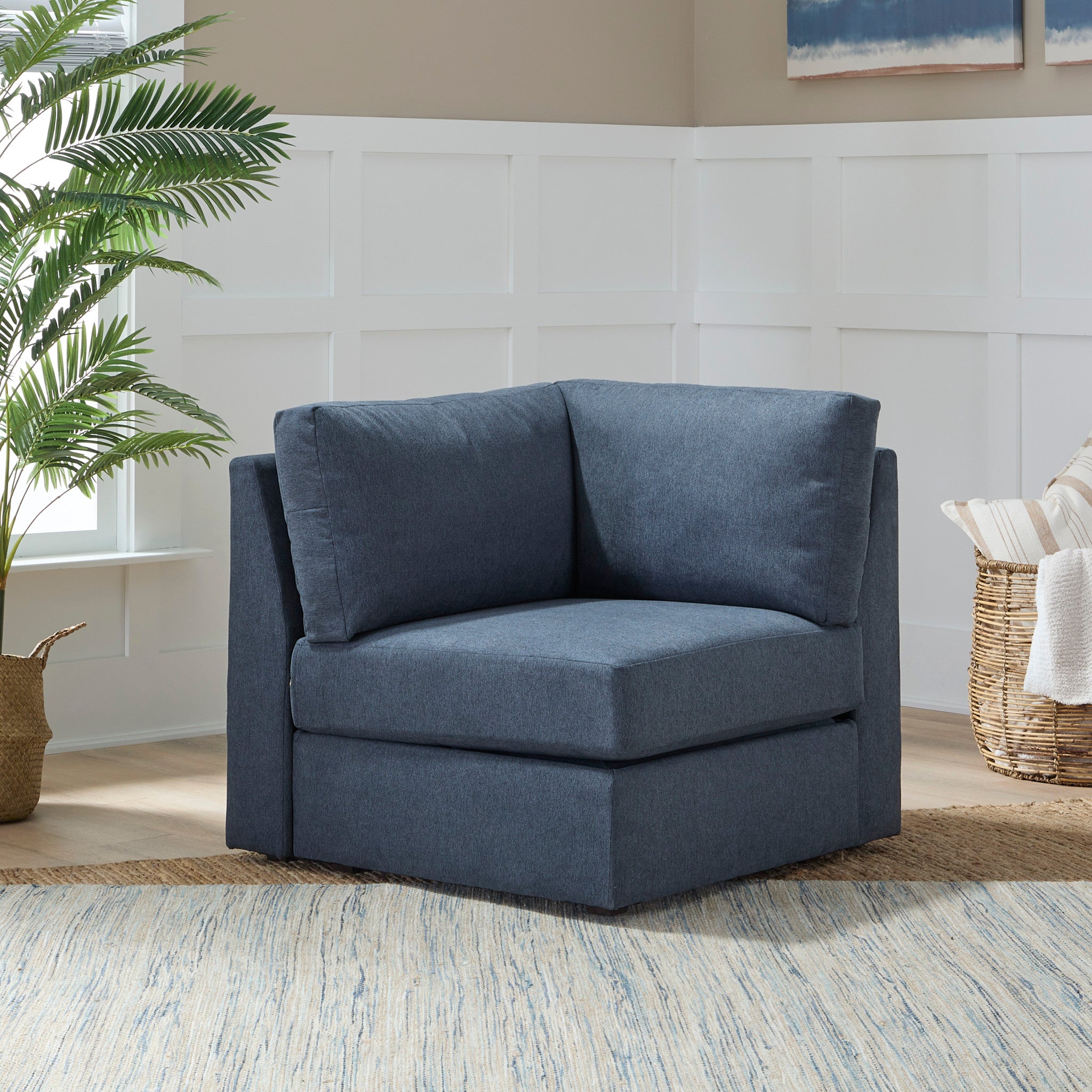 Flex Gray Fabric Corner Chair 6 Flex Gray Fabric Corner Chair