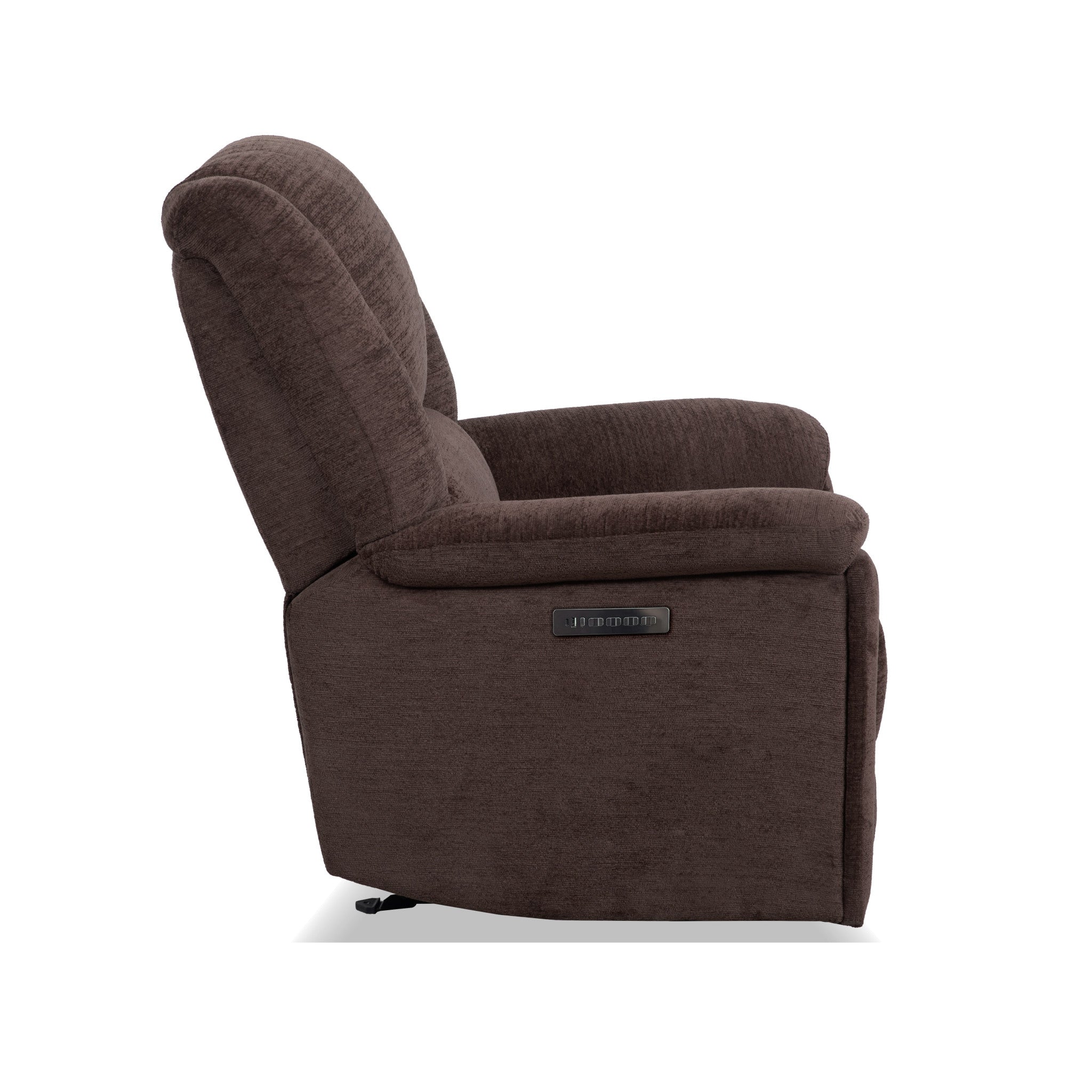 Plush Fabric Power Gliding Recliner with Power Headrest & Lumbar 4 Plush Fabric Power Gliding Recliner with Power Headrest & Lumbar