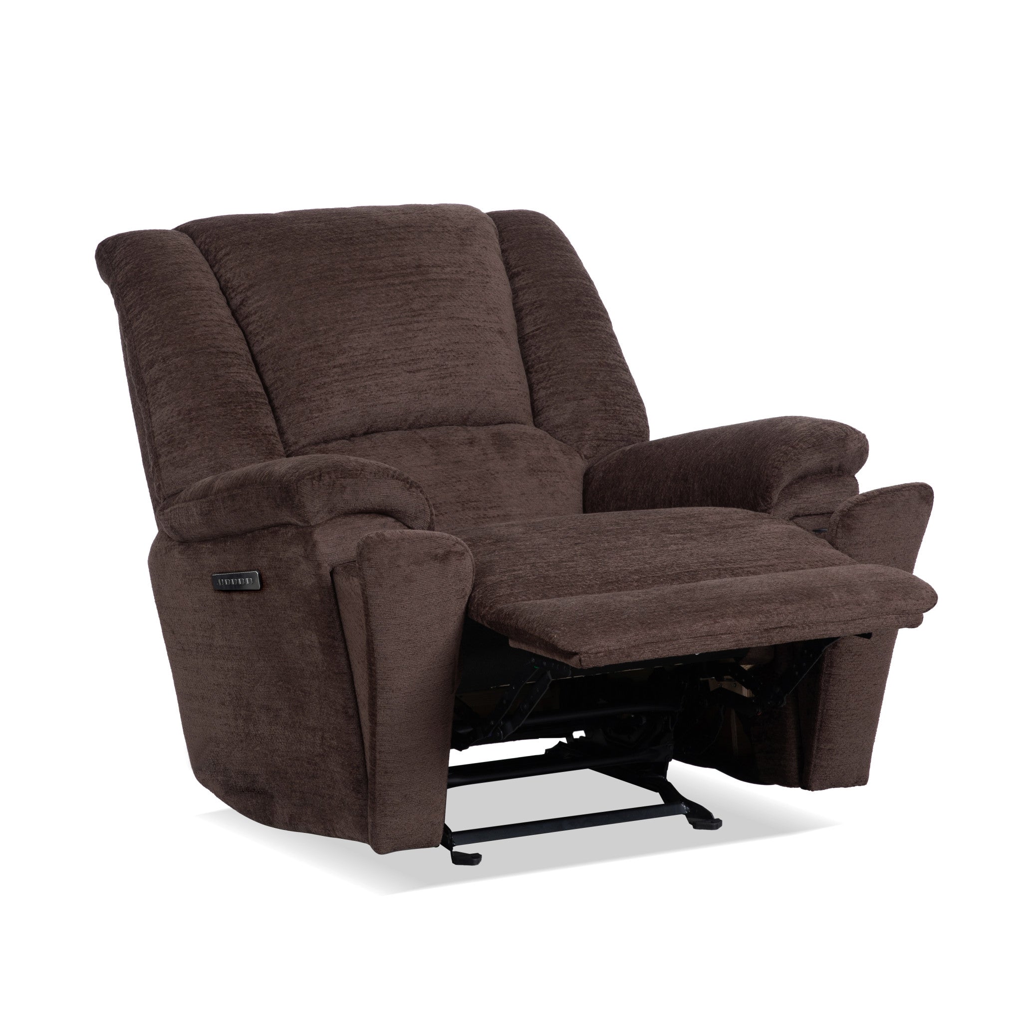 Plush Fabric Power Gliding Recliner with Power Headrest & Lumbar 7 Plush Fabric Power Gliding Recliner with Power Headrest & Lumbar