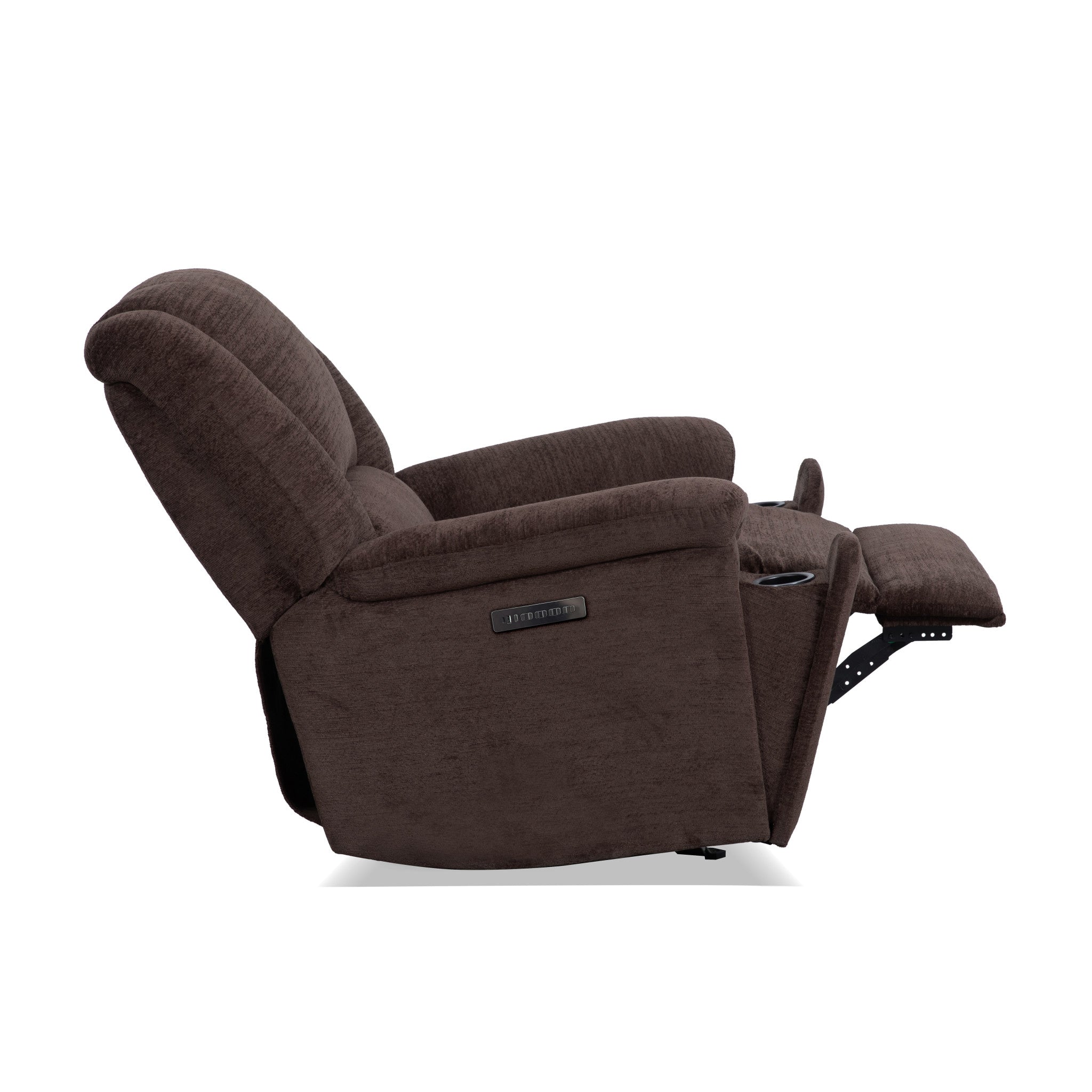 Plush Fabric Power Gliding Recliner with Power Headrest & Lumbar 9 Plush Fabric Power Gliding Recliner with Power Headrest & Lumbar