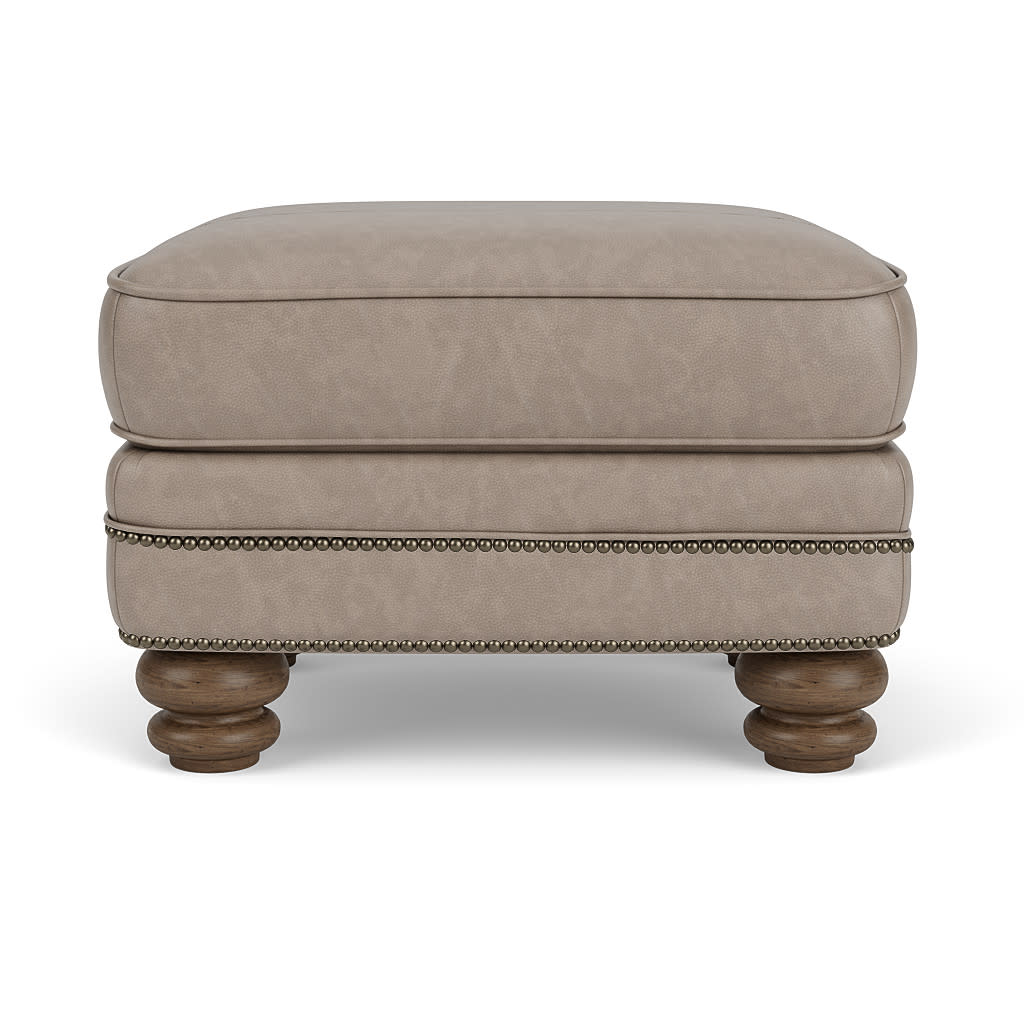 Bay Bridge Leather Ottoman 3 Bay Bridge Leather Ottoman