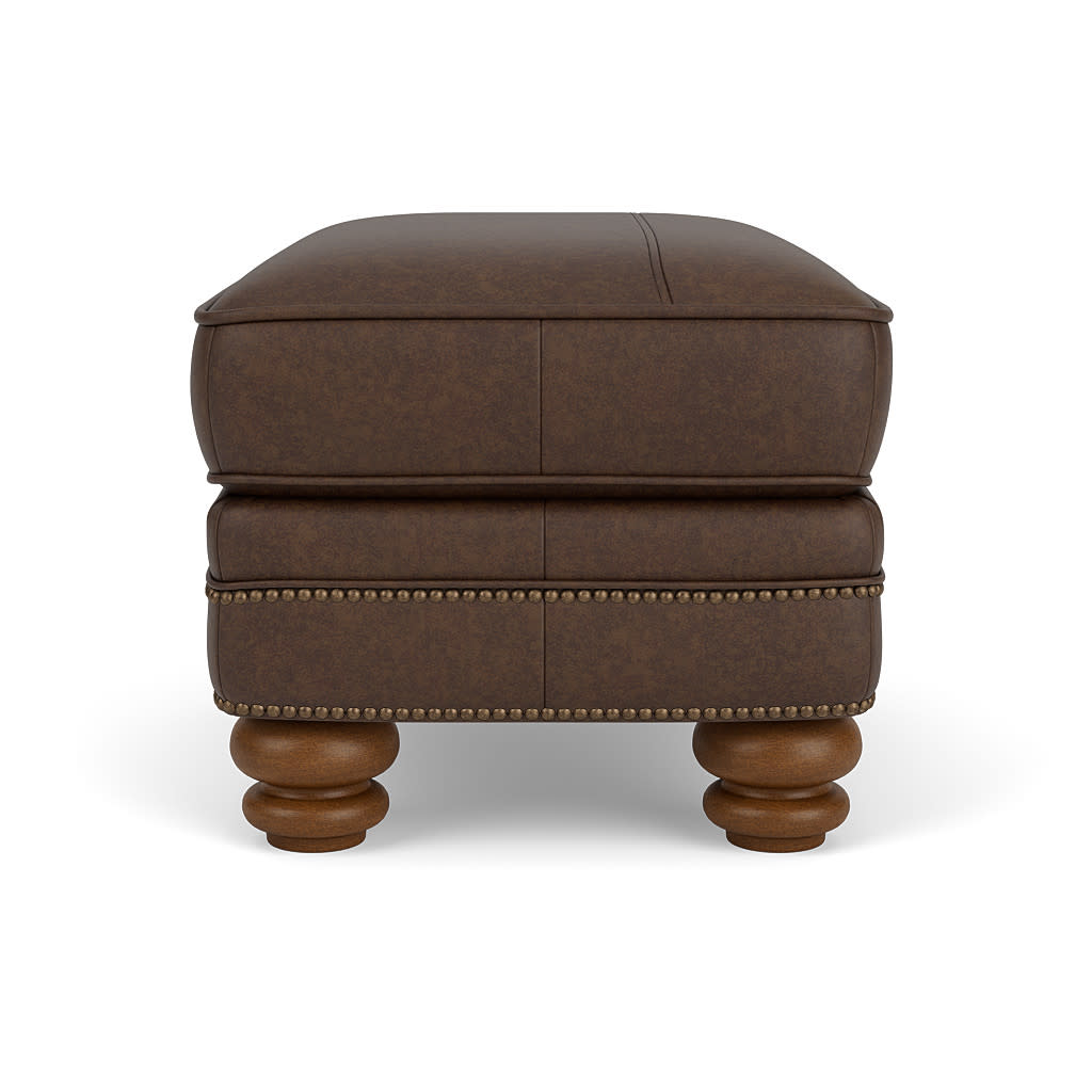 Bay Bridge Leather Ottoman 4 Bay Bridge Leather Ottoman