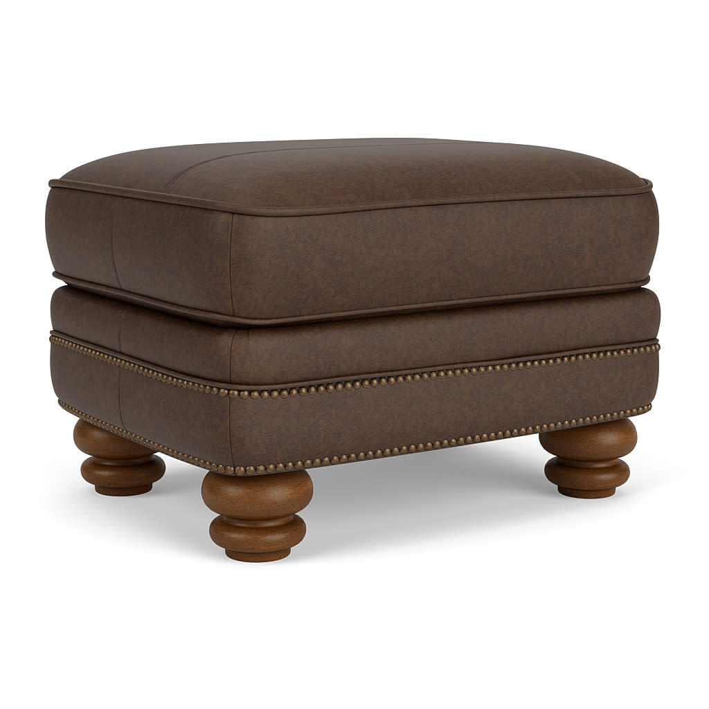 Bay Bridge Leather Ottoman 5 Bay Bridge Leather Ottoman