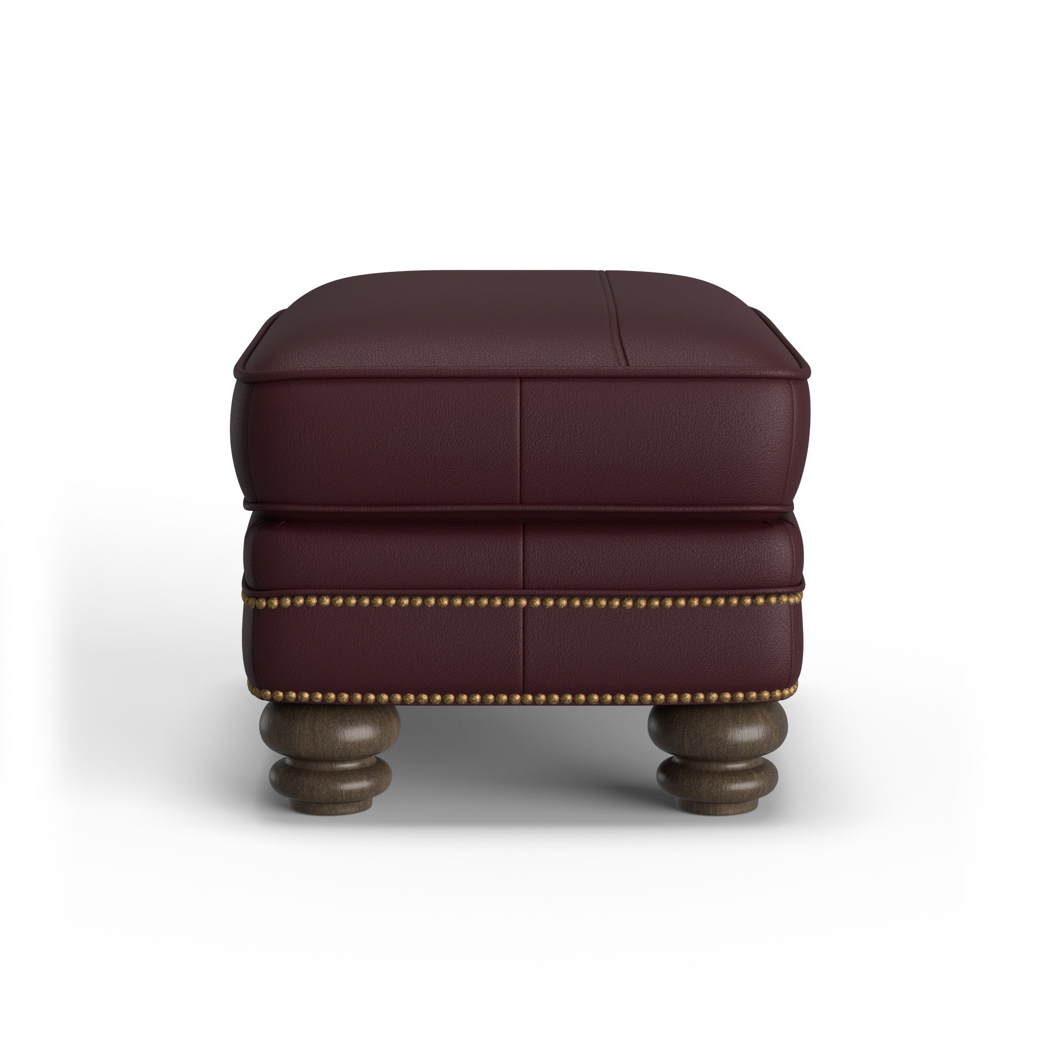 Bay Bridge Leather Ottoman 9 Bay Bridge Leather Ottoman