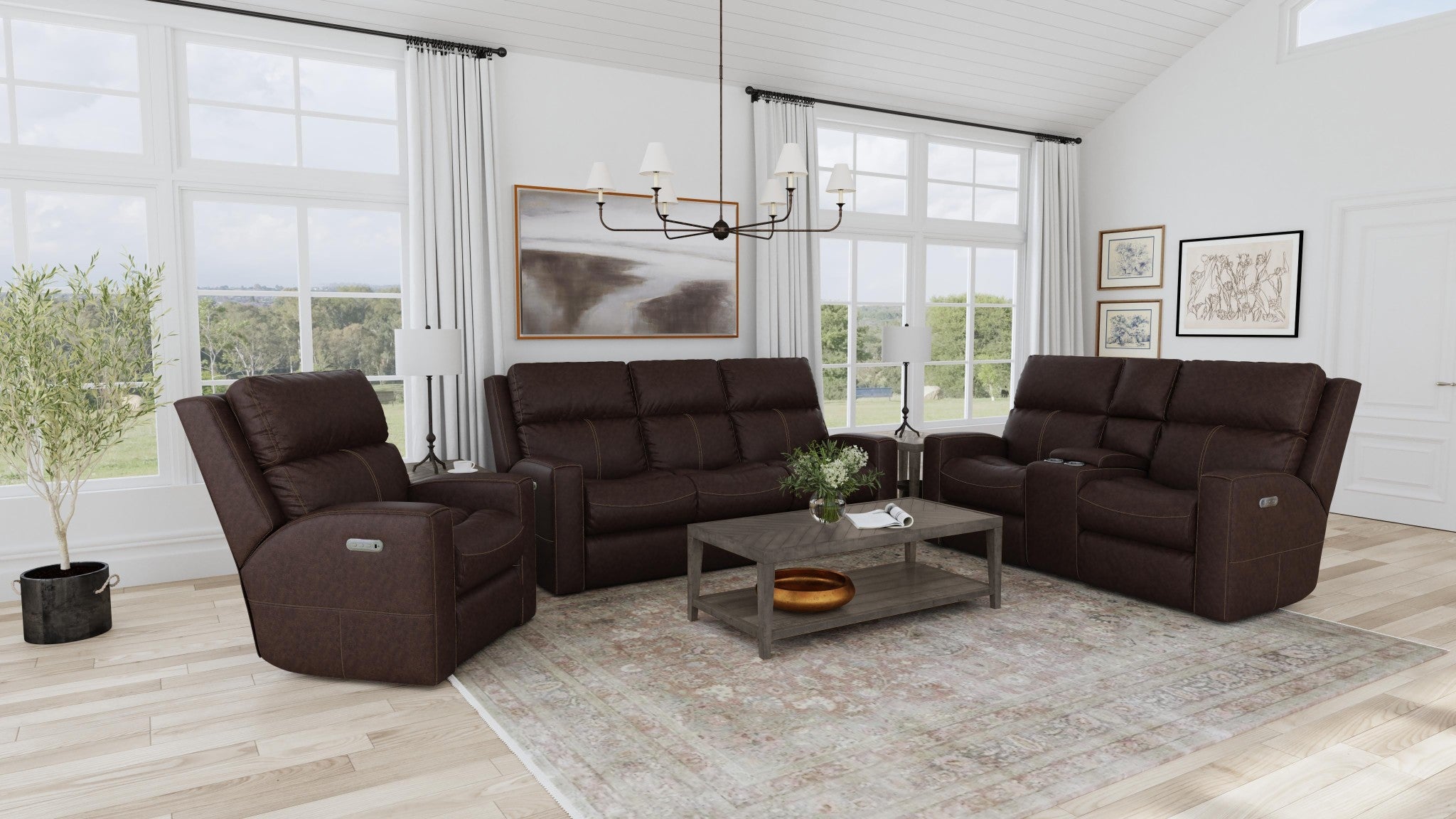 Score Leather Power Recliner with Power Headrest & Lumbar 14 Score Leather Power Recliner with Power Headrest & Lumbar