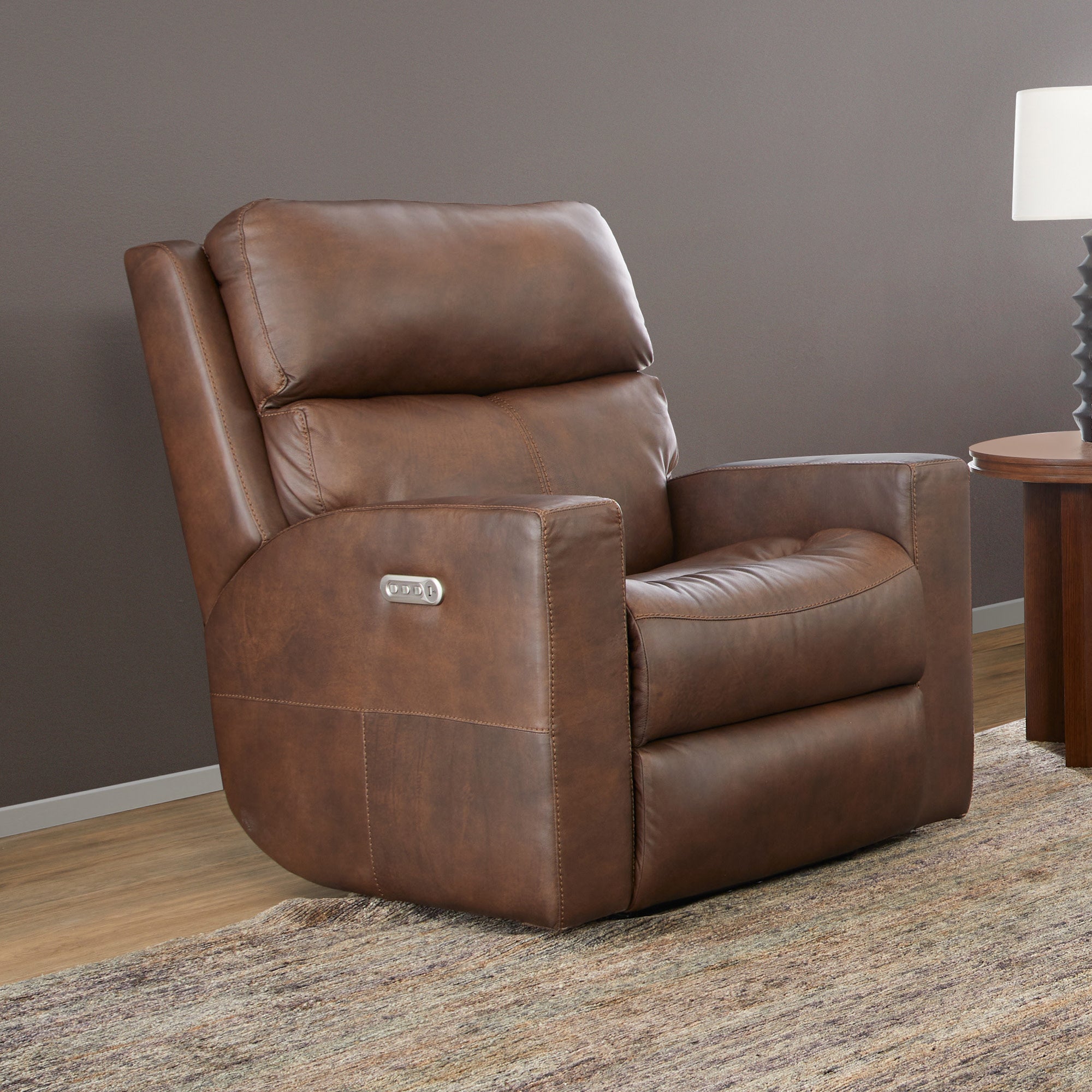 Score Leather Power Recliner with Power Headrest & Lumbar 3 Score Leather Power Recliner with Power Headrest & Lumbar