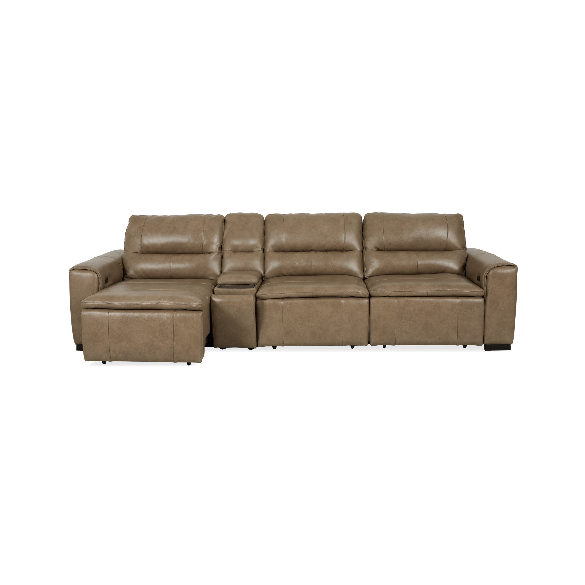 Graham River Leather Power Sliding Sectional 11 Graham River Leather Power Sliding Sectional