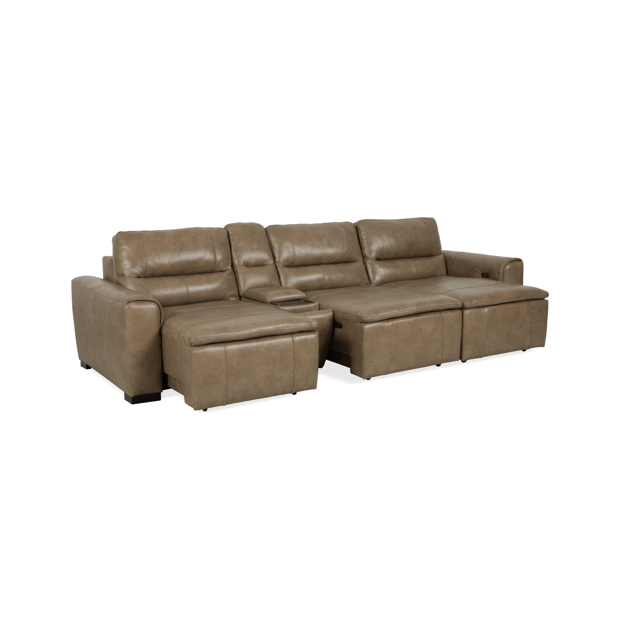 Graham River Leather Power Sliding Sectional 13 Graham River Leather Power Sliding Sectional