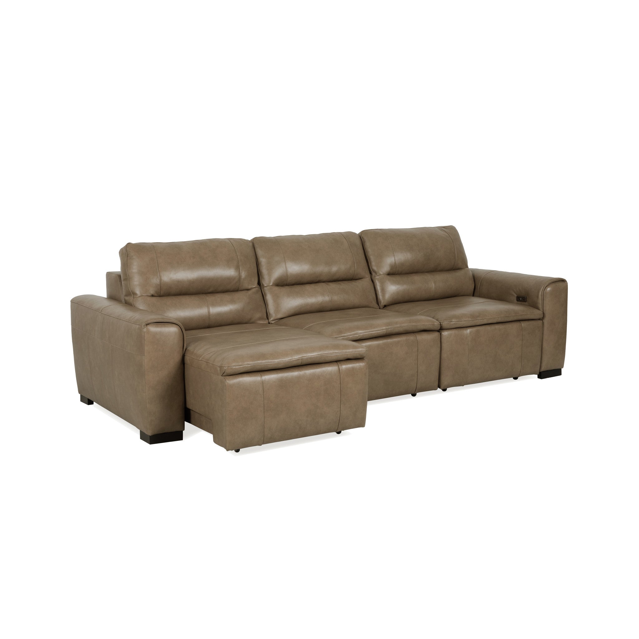 Graham River Leather Power Sliding Sectional 14 Graham River Leather Power Sliding Sectional