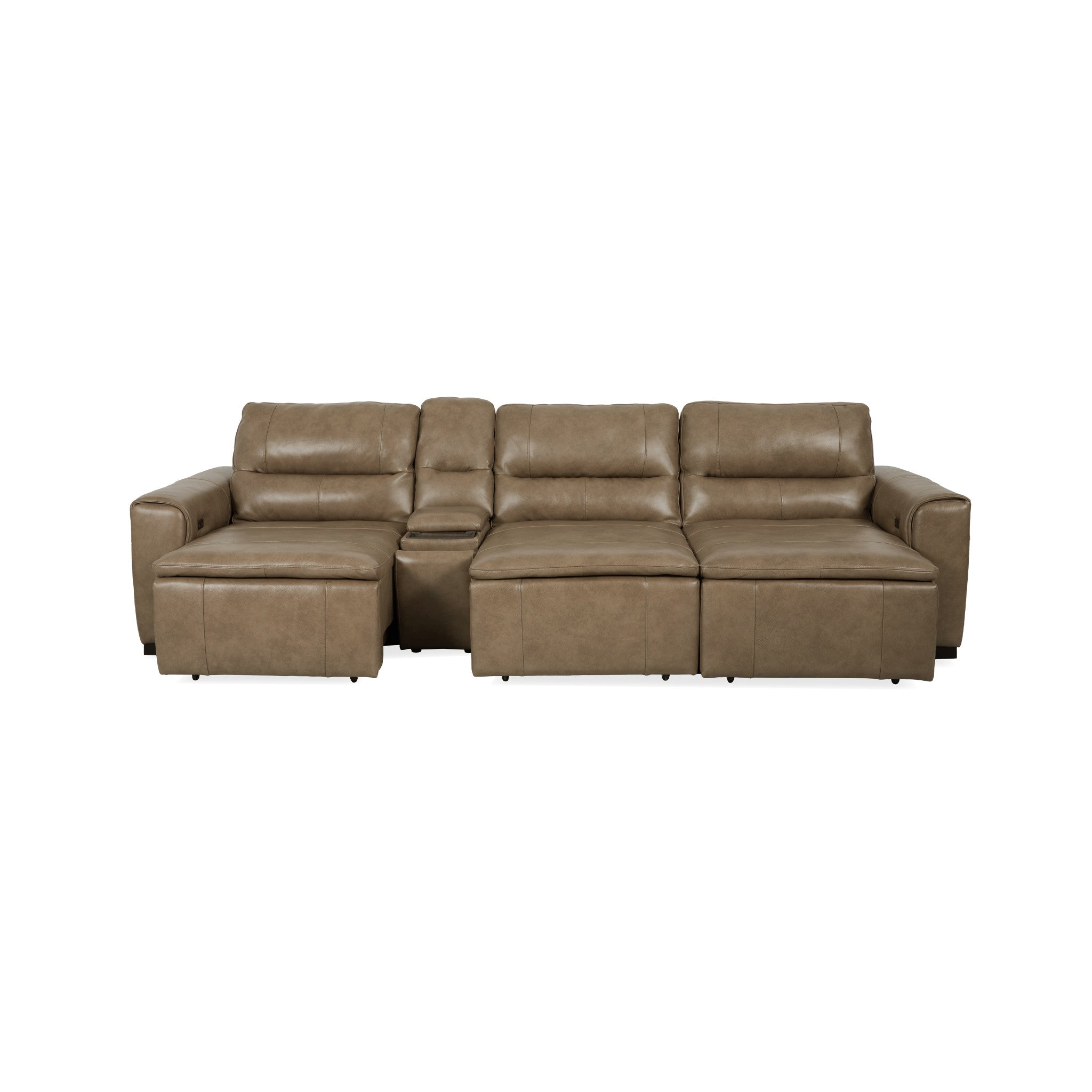 Graham River Leather Power Sliding Sectional 10 Graham River Leather Power Sliding Sectional