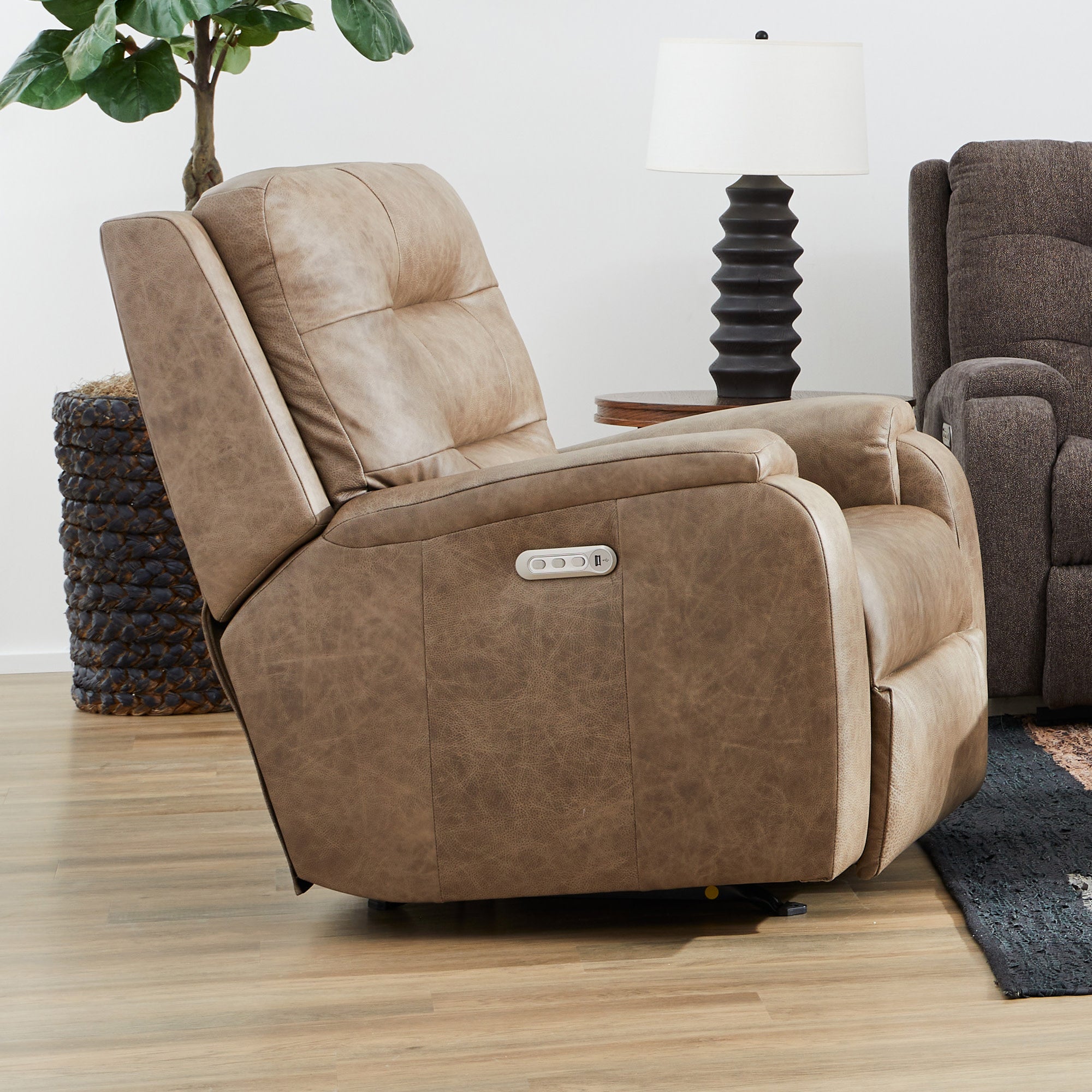 Arlo Leather Power Rocking Recliner with Power Headrest & Lumbar 3 Arlo Leather Power Rocking Recliner with Power Headrest & Lumbar