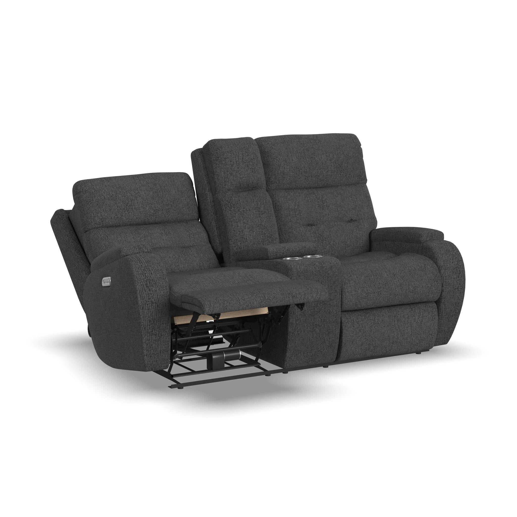 Strait Fabric Power Recliner with Power Headrest & Lumbar 13 Strait Fabric Power Recliner with Power Headrest & Lumbar