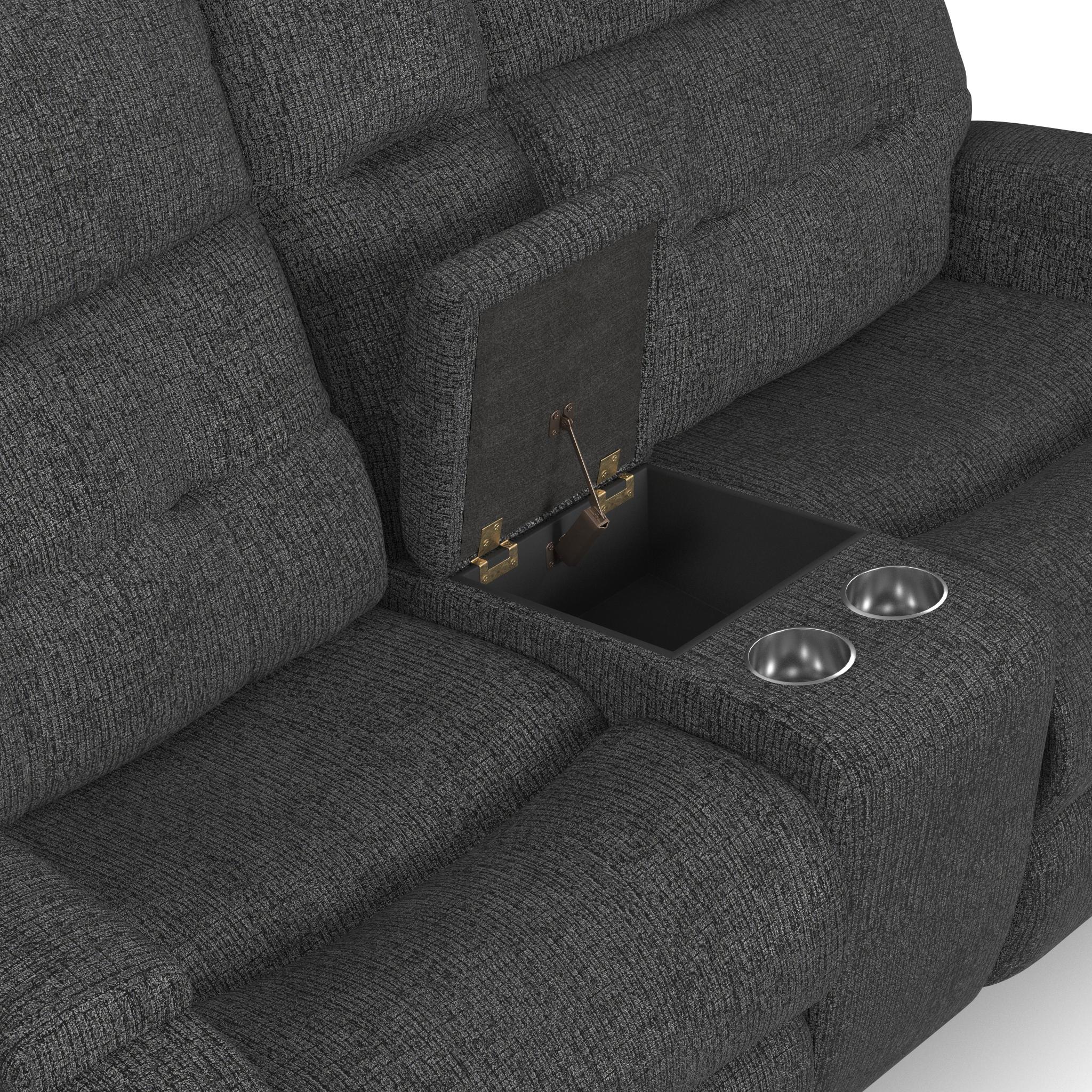 Strait Fabric Power Recliner with Power Headrest & Lumbar 14 Strait Fabric Power Recliner with Power Headrest & Lumbar