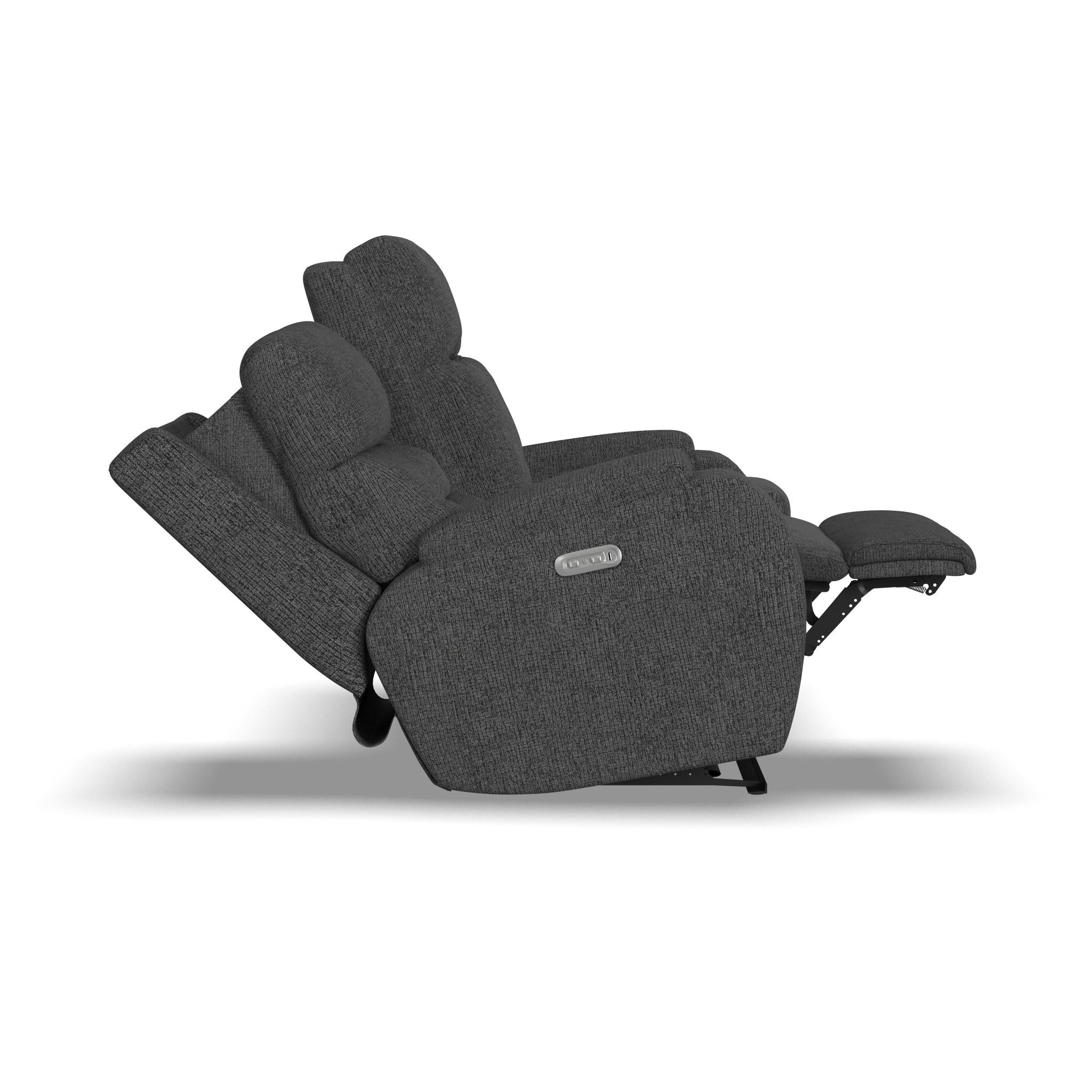 Strait Fabric Power Recliner with Power Headrest & Lumbar 15 Strait Fabric Power Recliner with Power Headrest & Lumbar