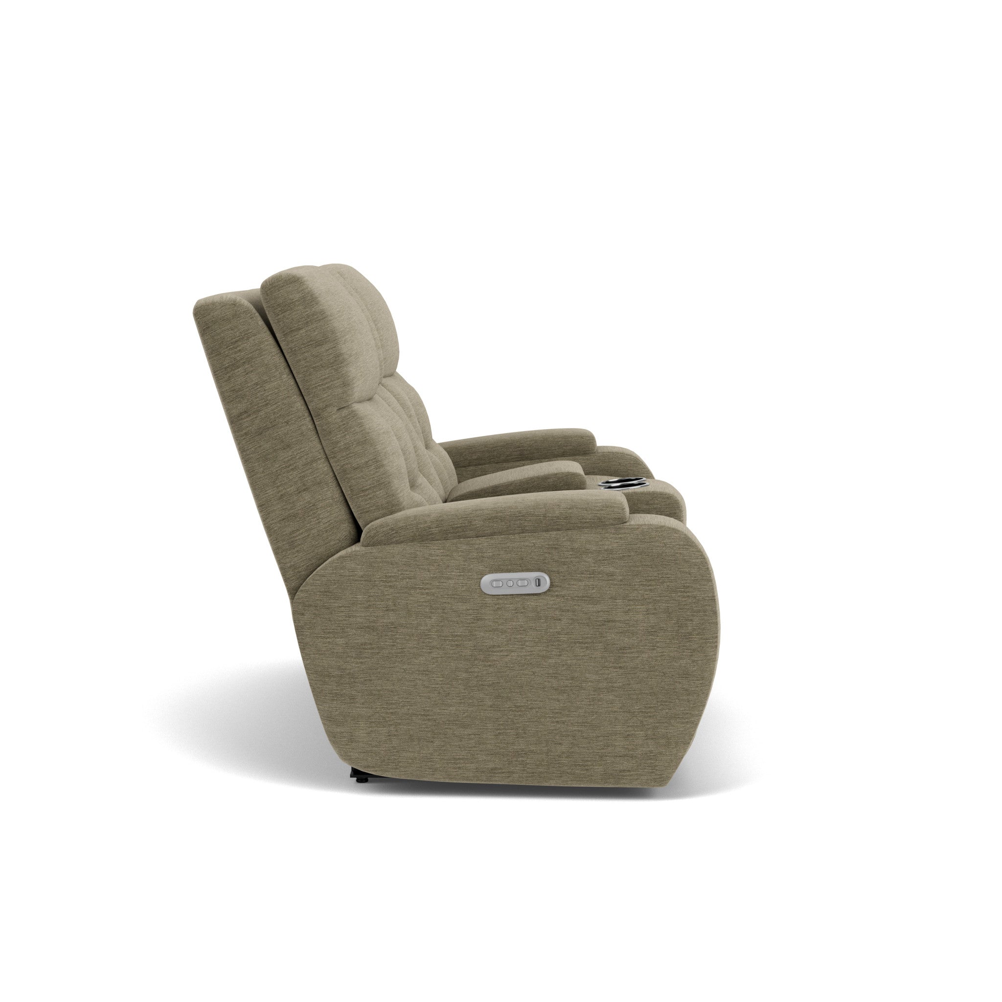 Strait Fabric Power Recliner with Power Headrest & Lumbar 5 Strait Fabric Power Recliner with Power Headrest & Lumbar