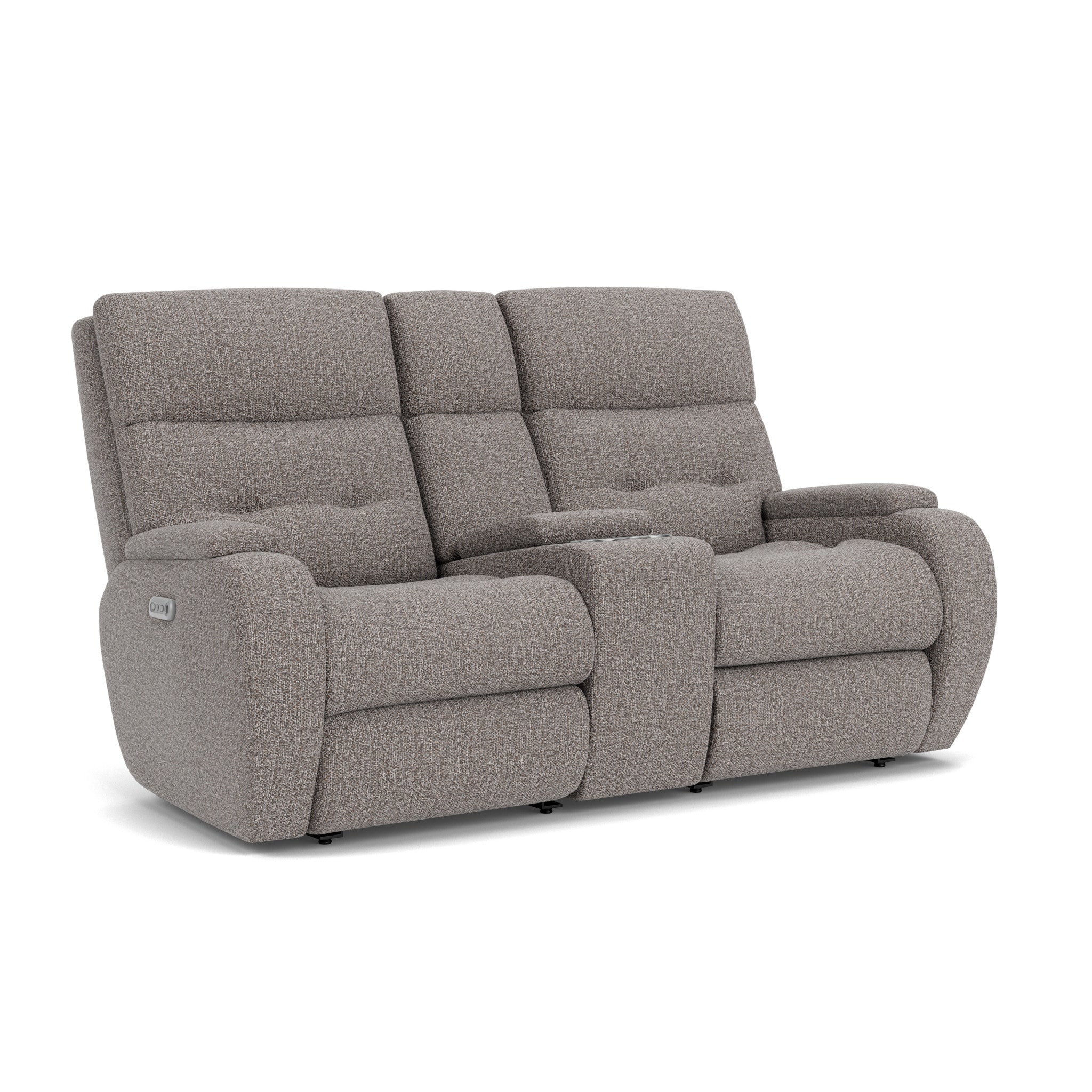 Strait Fabric Power Recliner with Power Headrest & Lumbar 7 Strait Fabric Power Recliner with Power Headrest & Lumbar