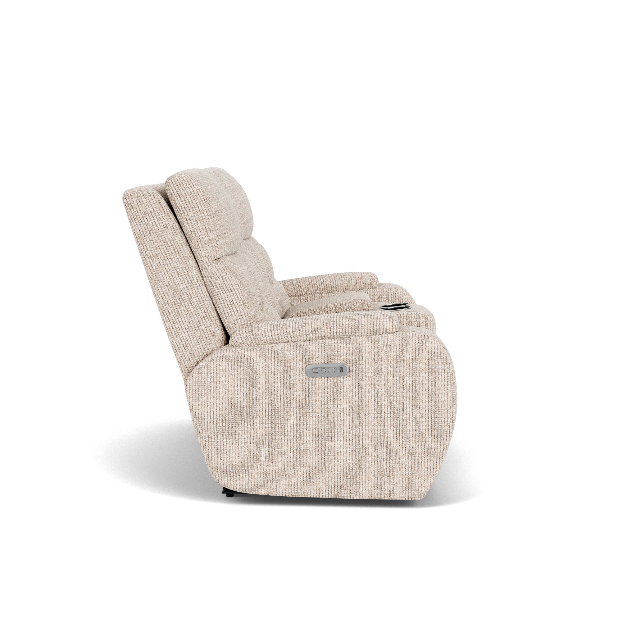 Strait Fabric Power Recliner with Power Headrest & Lumbar 10 Strait Fabric Power Recliner with Power Headrest & Lumbar
