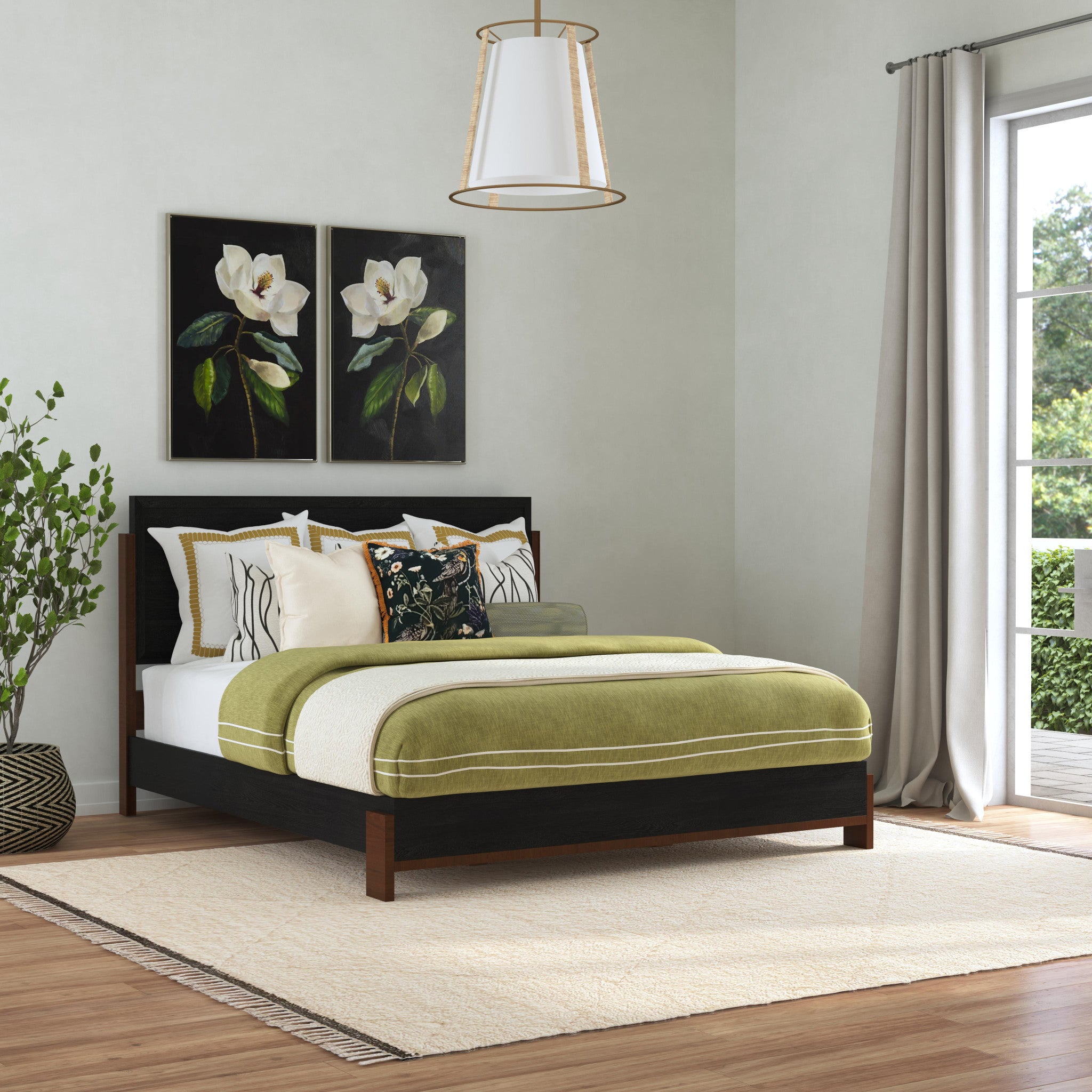 Waterfall King Panel Bed 3 Waterfall King Panel Bed