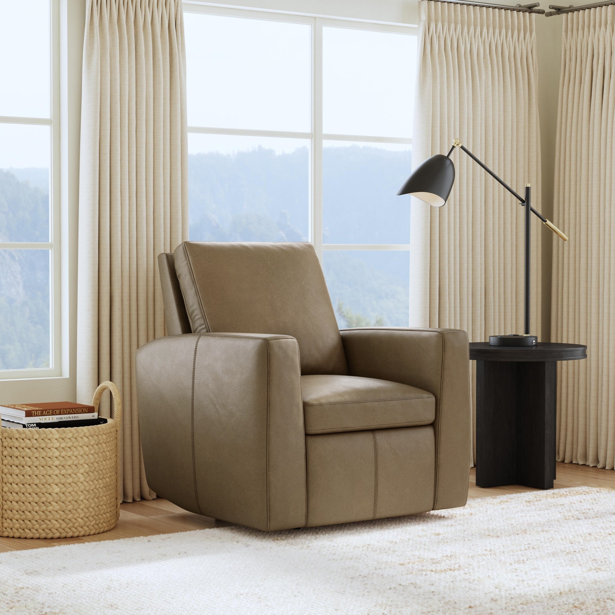 Aria Fawn Leather Power Recliner 3 Aria Fawn Leather Power Recliner