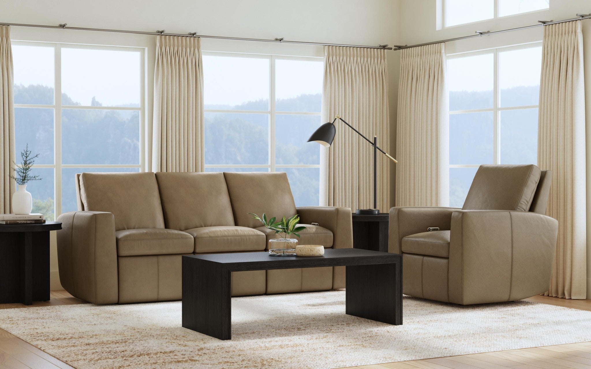 Aria Fawn Leather Power Recliner 7 Aria Fawn Leather Power Recliner