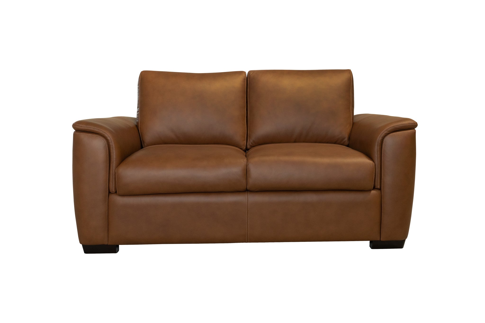 Henry Caramel Leather Loveseat 4 Henry Caramel Leather Loveseat