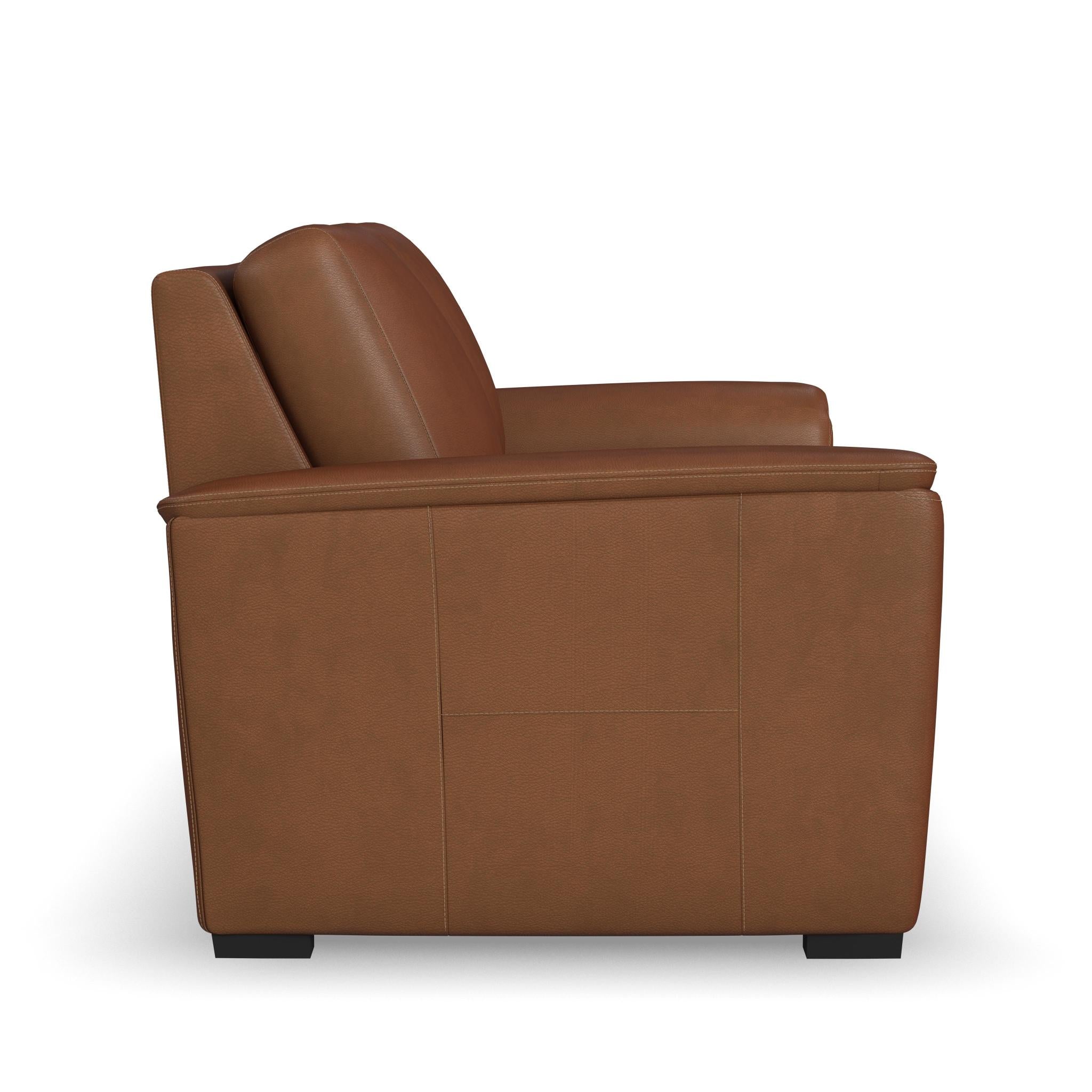 Henry Caramel Leather Loveseat 8 Henry Caramel Leather Loveseat