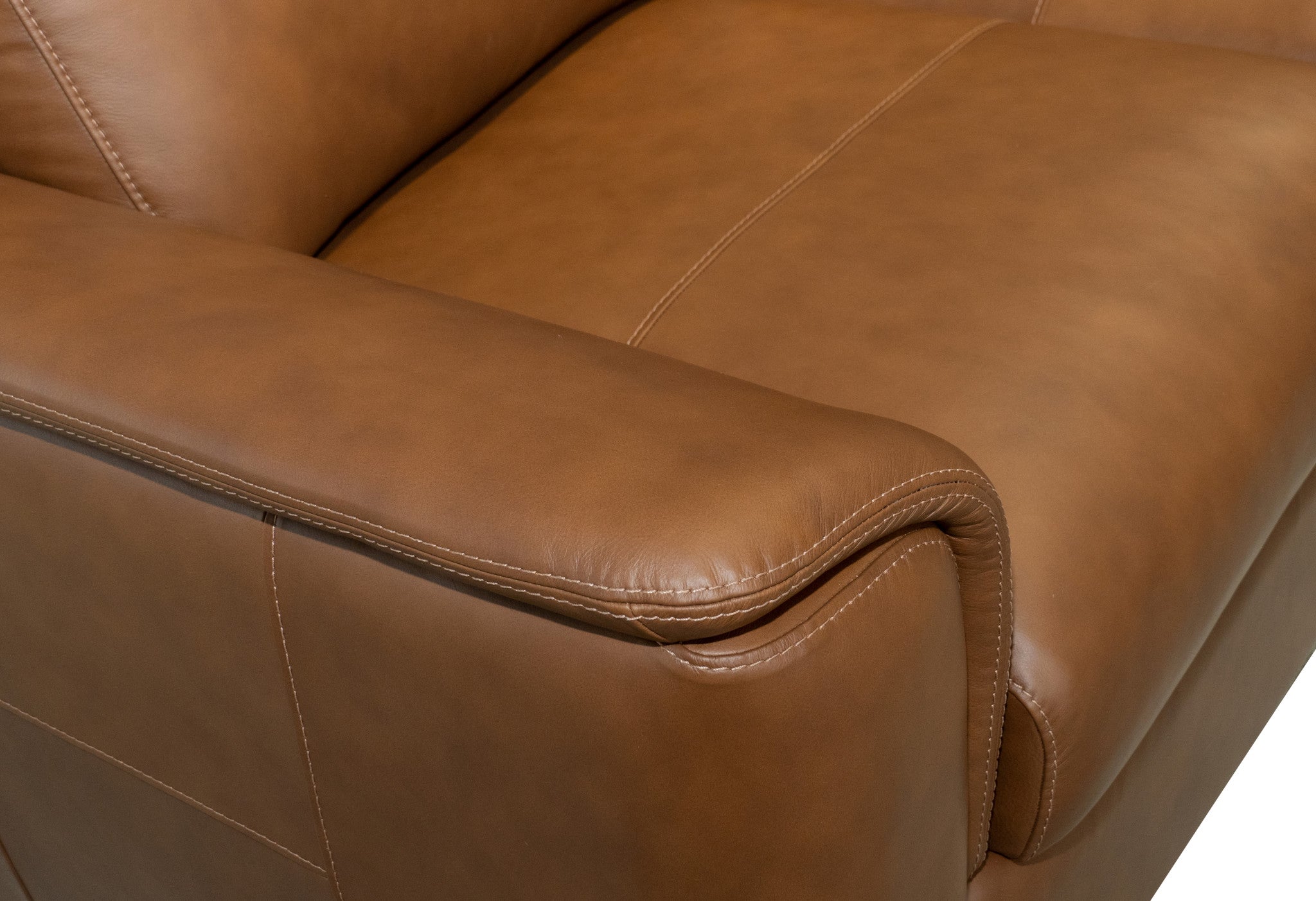 Henry Caramel Leather Loveseat 10 Henry Caramel Leather Loveseat