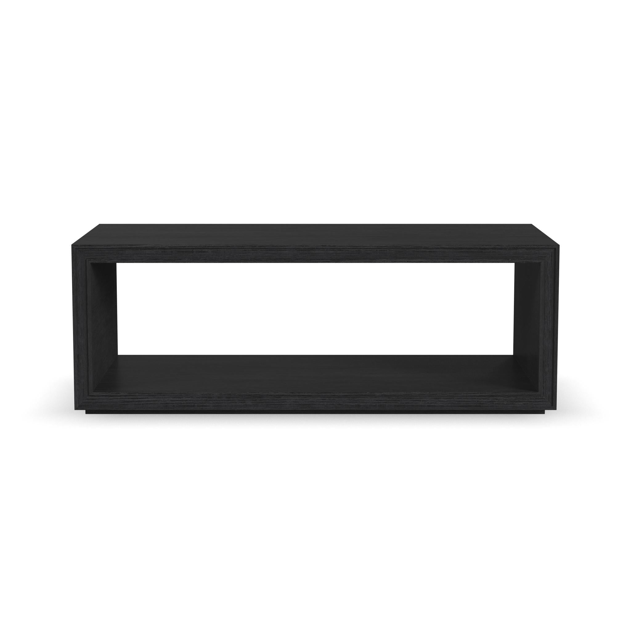 Waterfall Black Rectangular Coffee Table with Casters 3 Waterfall Black Rectangular Coffee Table with Casters