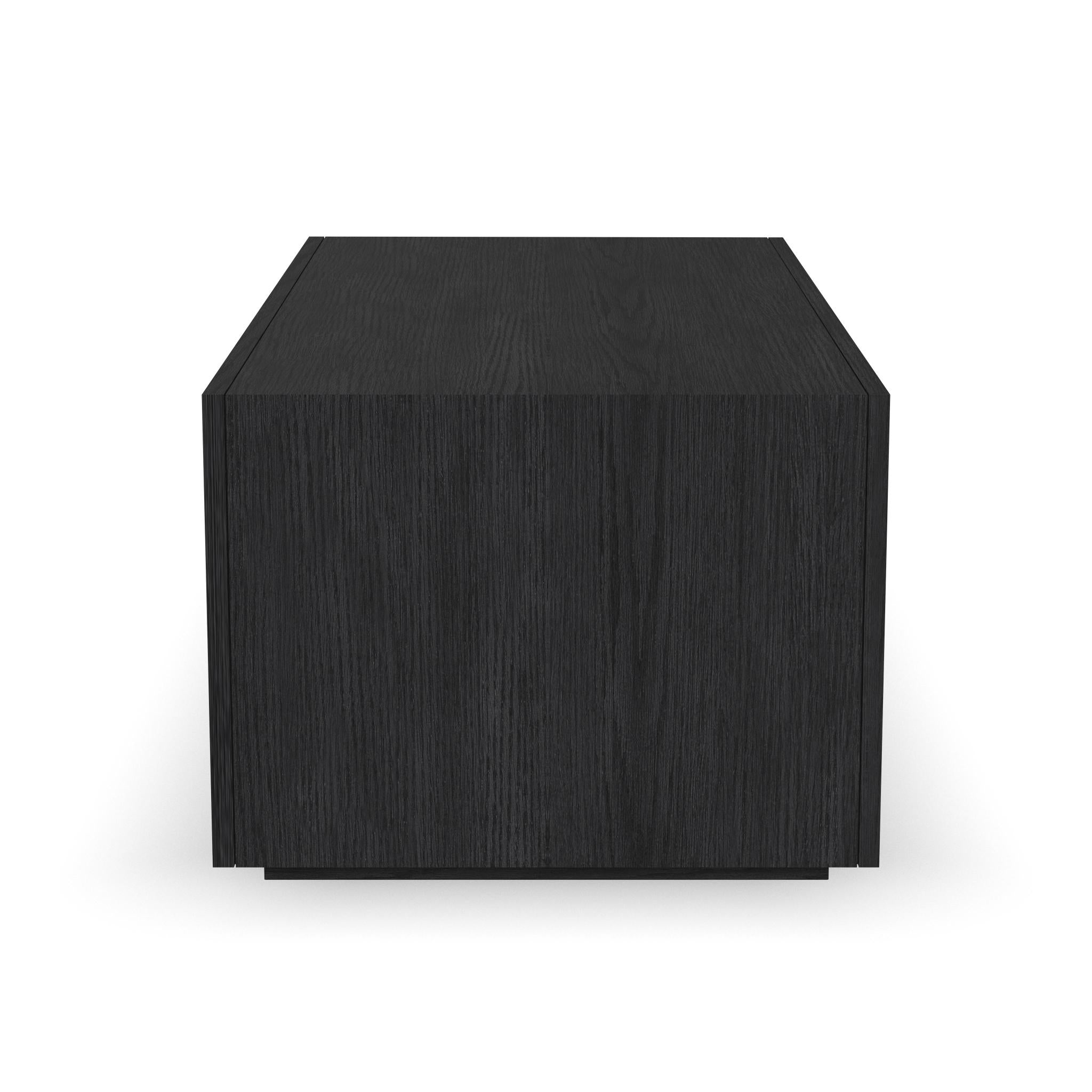 Waterfall Black Rectangular Coffee Table with Casters 4 Waterfall Black Rectangular Coffee Table with Casters