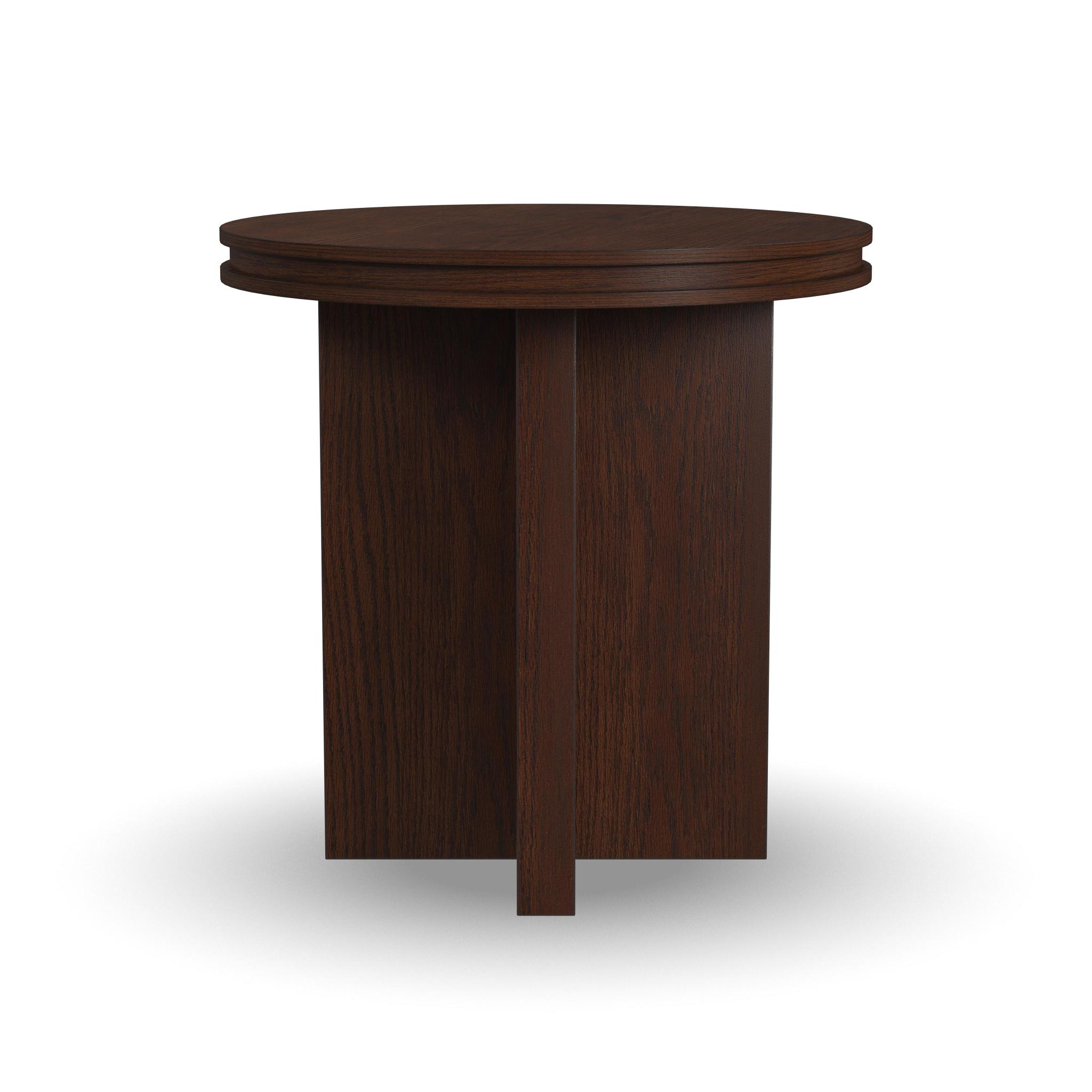 Waterfall Brown Round End Table 4 Waterfall Brown Round End Table