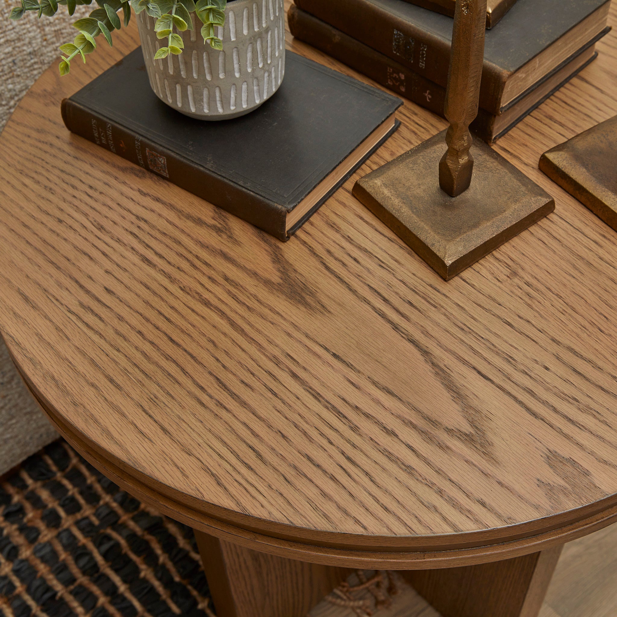 Waterfall Brown Round End Table 4 Waterfall Brown Round End Table