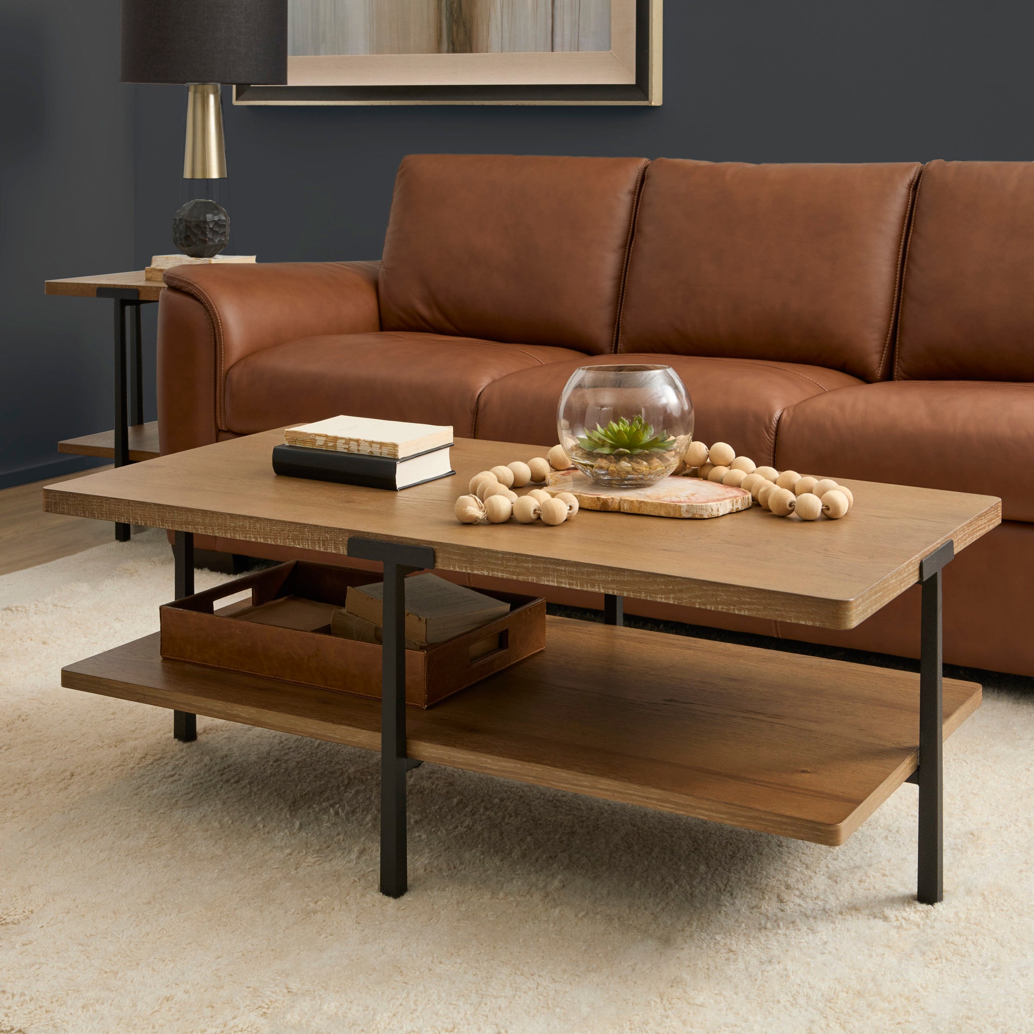 Millwork Brown Rectangular Coffee Table 3 Millwork Brown Rectangular Coffee Table