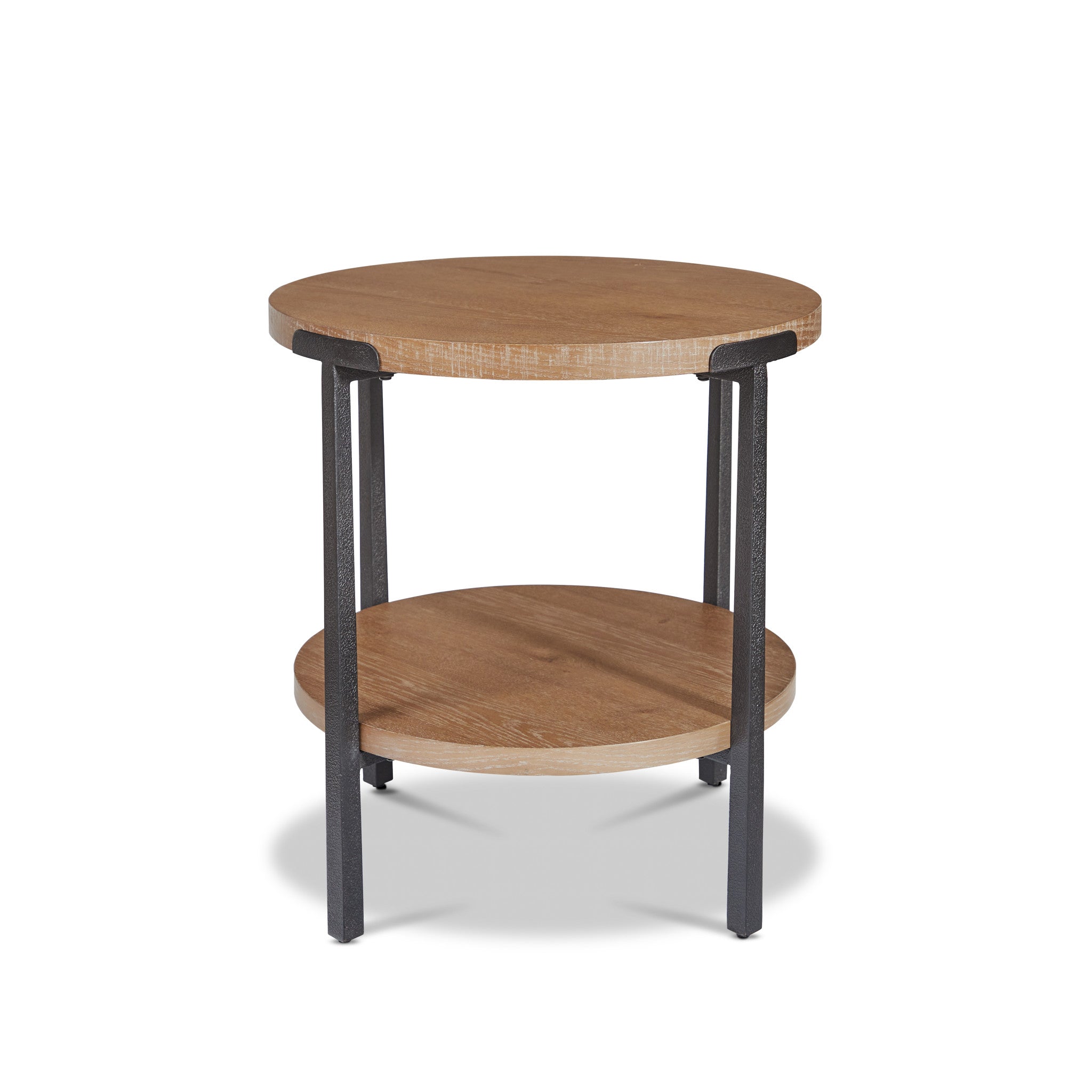 Millwork Brown Round End Table 4 Millwork Brown Round End Table