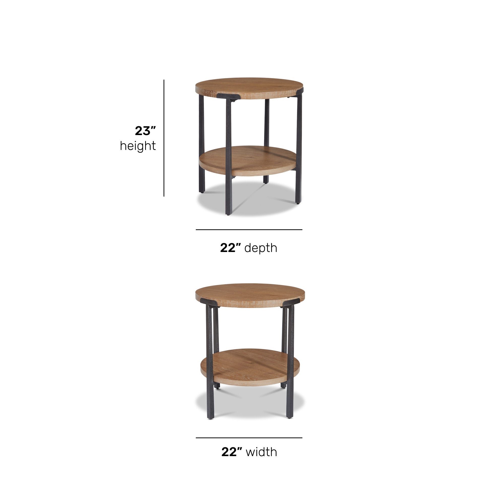 Millwork Brown Round End Table 5 Millwork Brown Round End Table