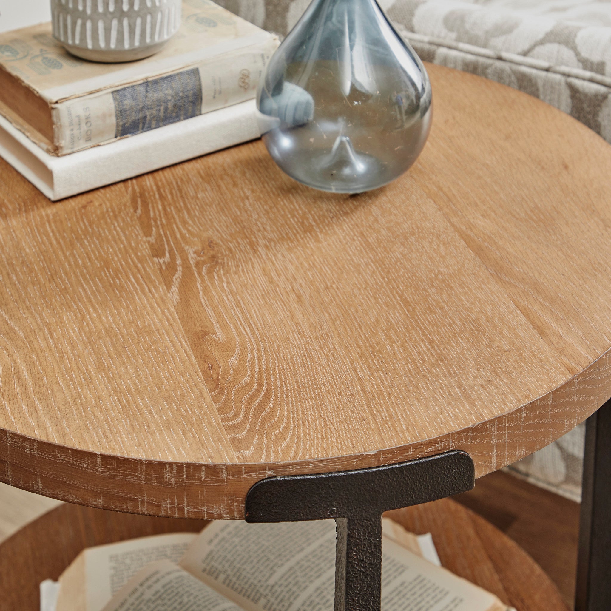 Millwork Brown Round End Table 6 Millwork Brown Round End Table