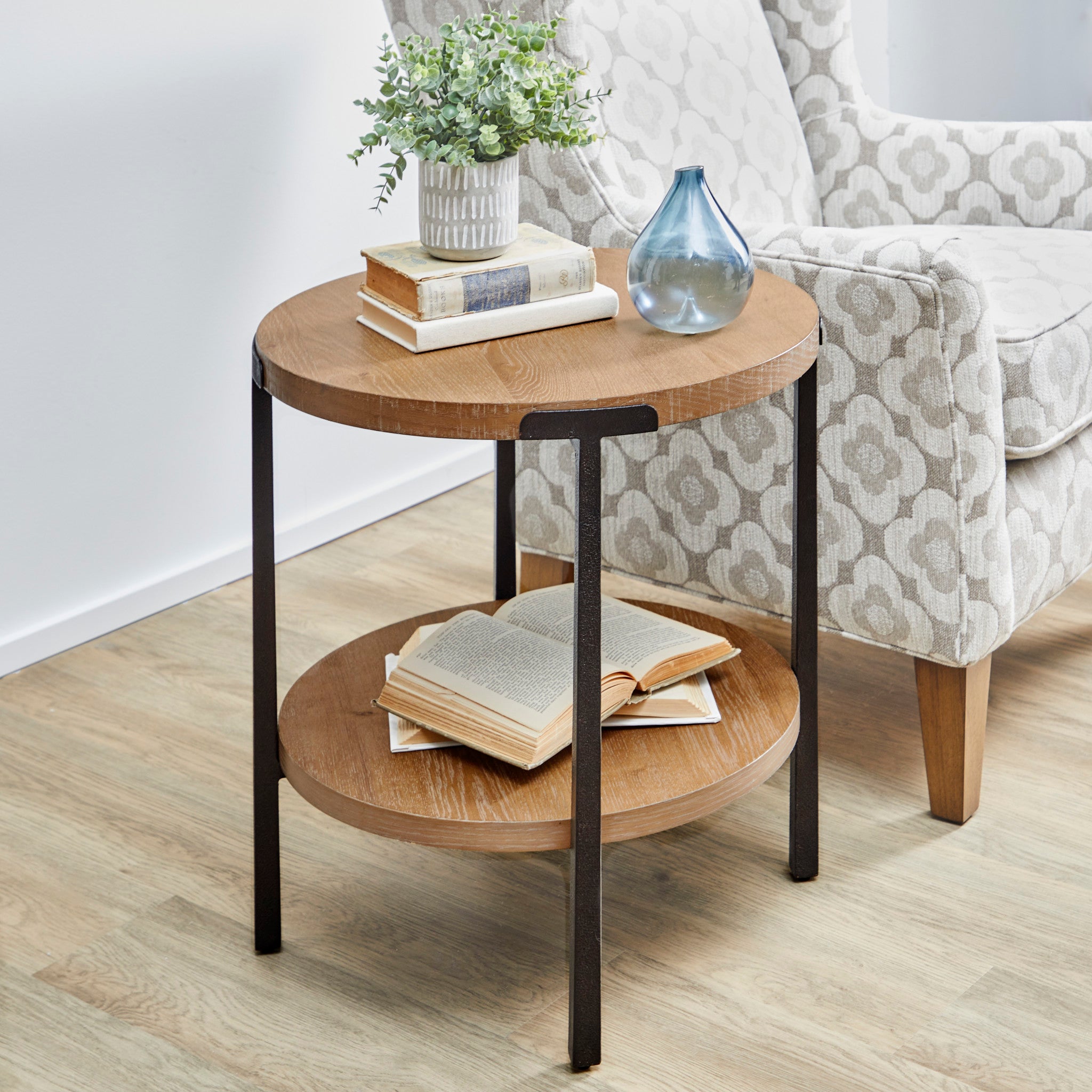 Millwork Brown Round End Table 8 Millwork Brown Round End Table