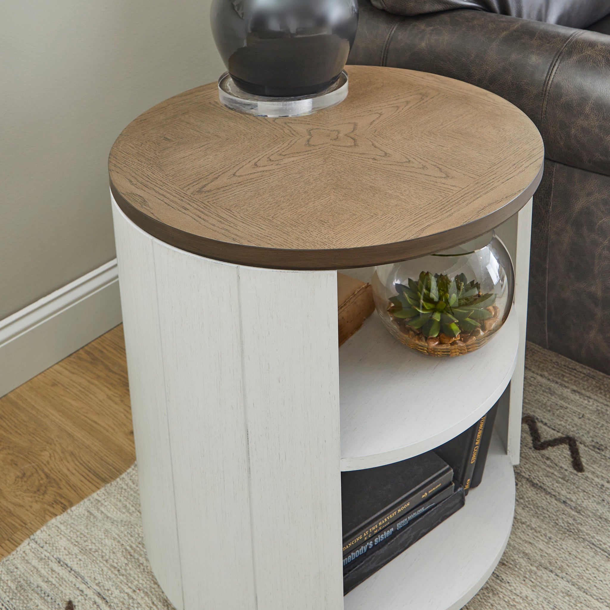 Melody White Round End Table 6 Melody White Round End Table