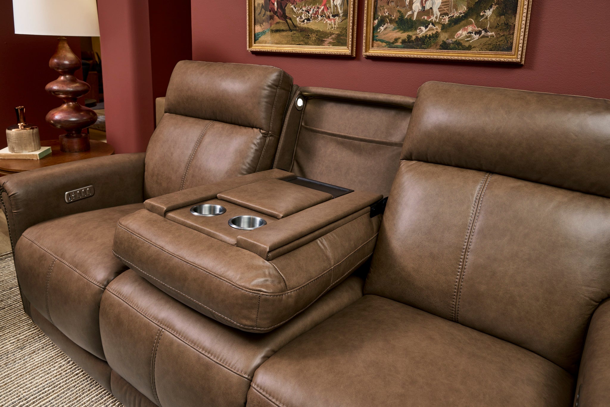 Alexander Power Reclining Sofa with Console, Power Headrest & Lumbar 7 Alexander Power Reclining Sofa with Console, Power Headrest & Lumbar