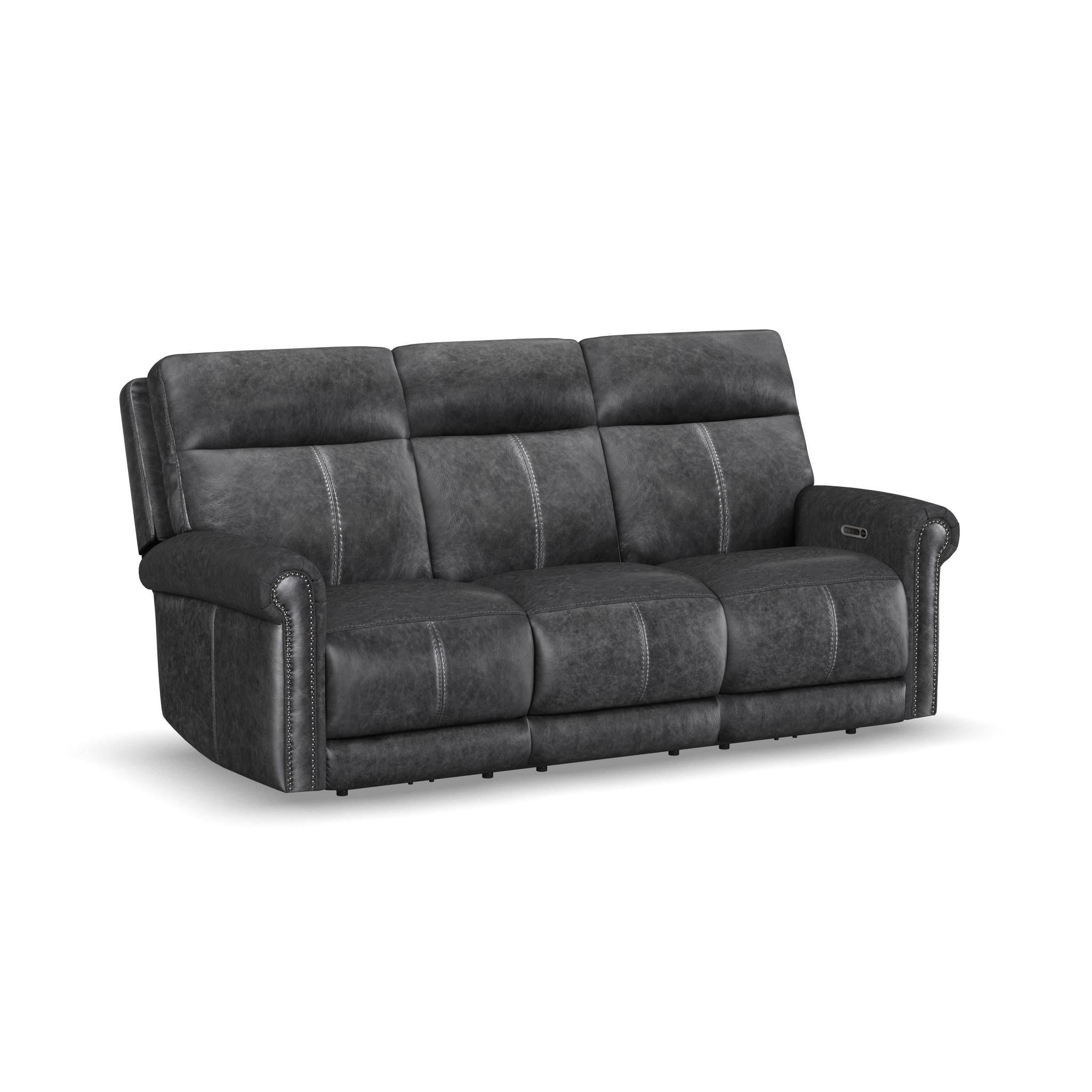 Alexander Power Reclining Sofa with Console, Power Headrest & Lumbar