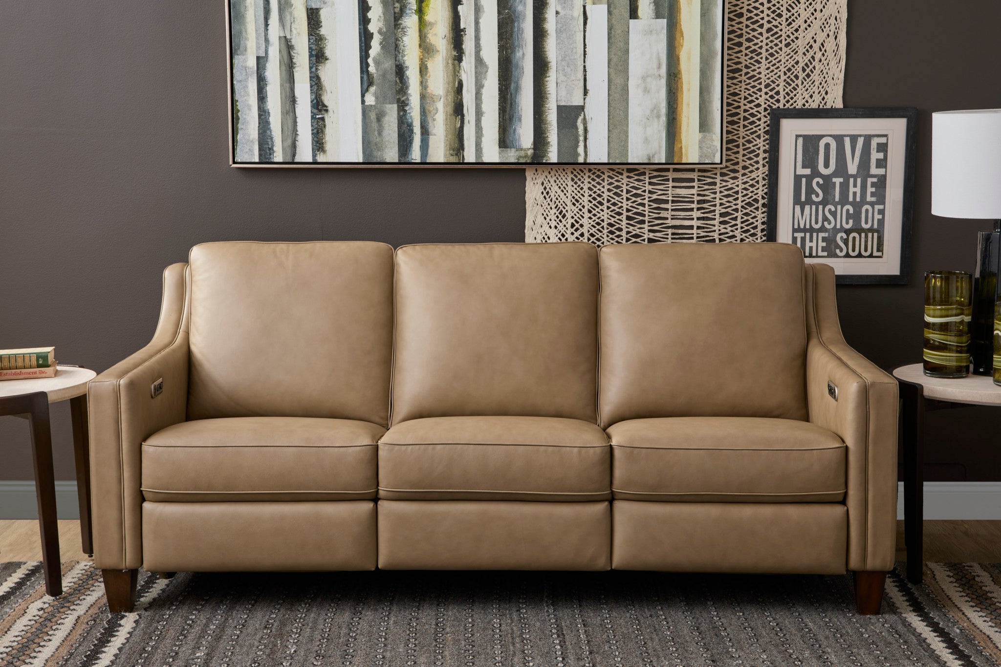 Finley Leather Power Inclining Sofa 3 Finley Leather Power Inclining Sofa