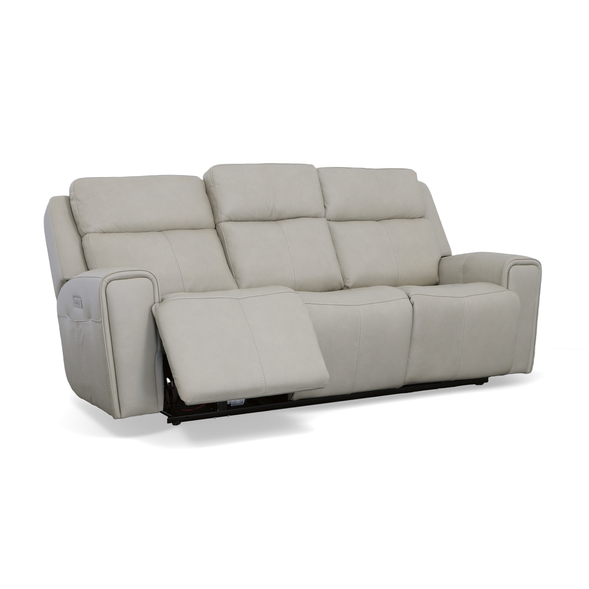 Barnett Leather Power Reclining Sofa with Power Headrests & Lumbar 5 Barnett Leather Power Reclining Sofa with Power Headrests & Lumbar