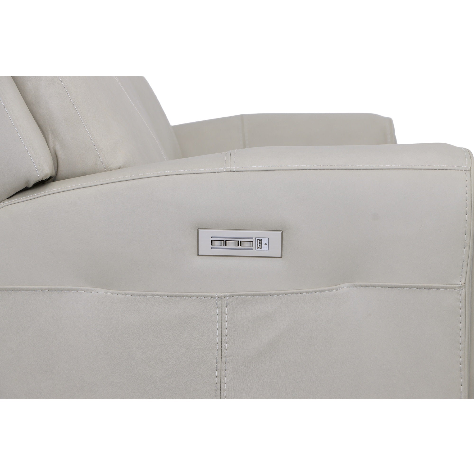 Barnett Leather Power Reclining Sofa with Power Headrests & Lumbar 6 Barnett Leather Power Reclining Sofa with Power Headrests & Lumbar