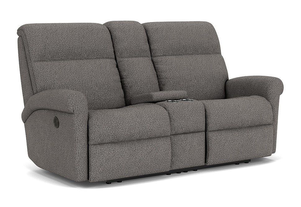 Davis Fabric Power Reclining Loveseat with Console