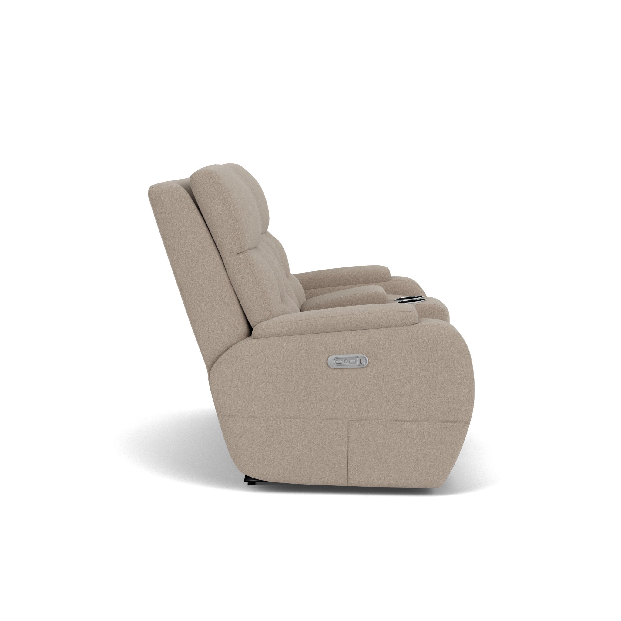Strait Leather Power Reclining Loveseat with Console & Power Headrests 5 Strait Leather Power Reclining Loveseat with Console & Power Headrests