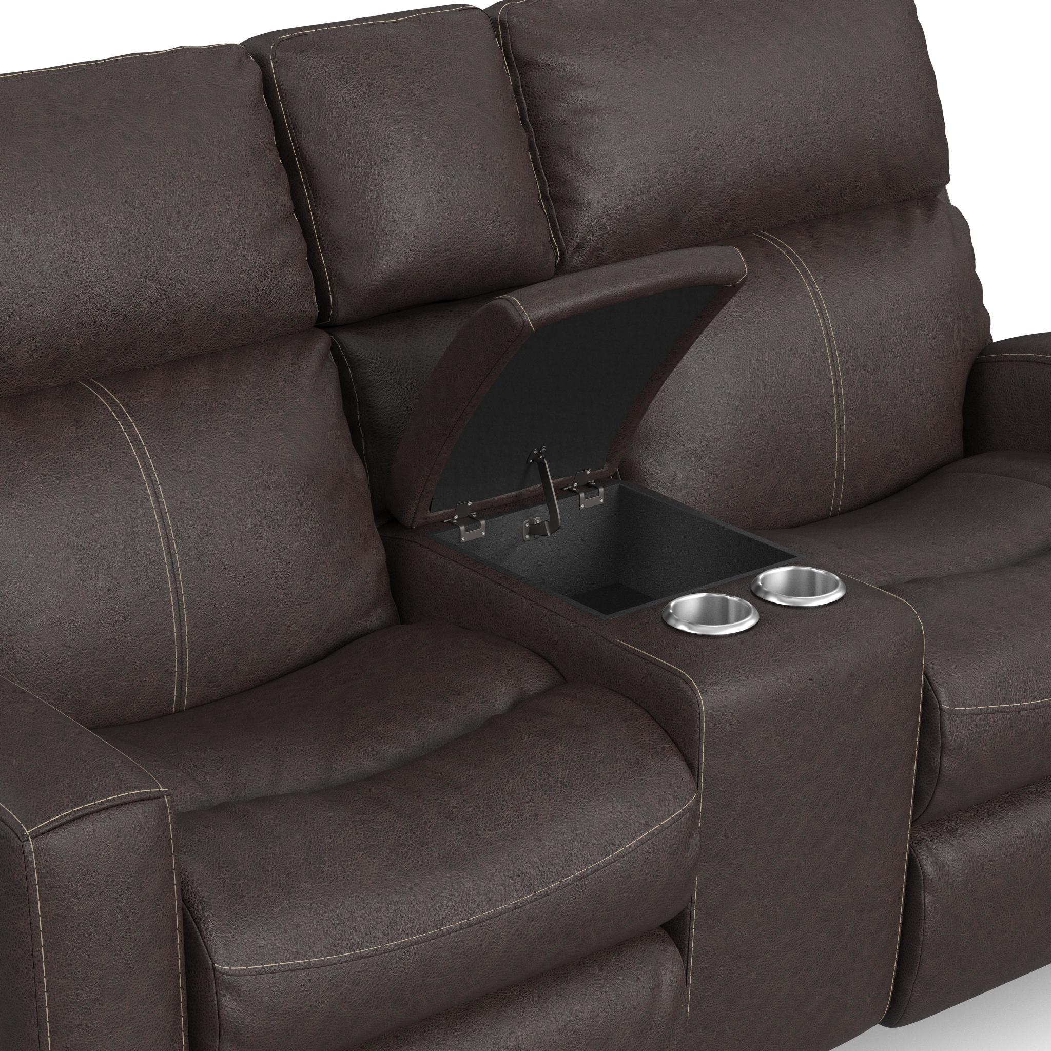 Score Leather Power Reclining Loveseat with Console & Power Headrests & Lumbar 10 Score Leather Power Reclining Loveseat with Console & Power Headrests & Lumbar